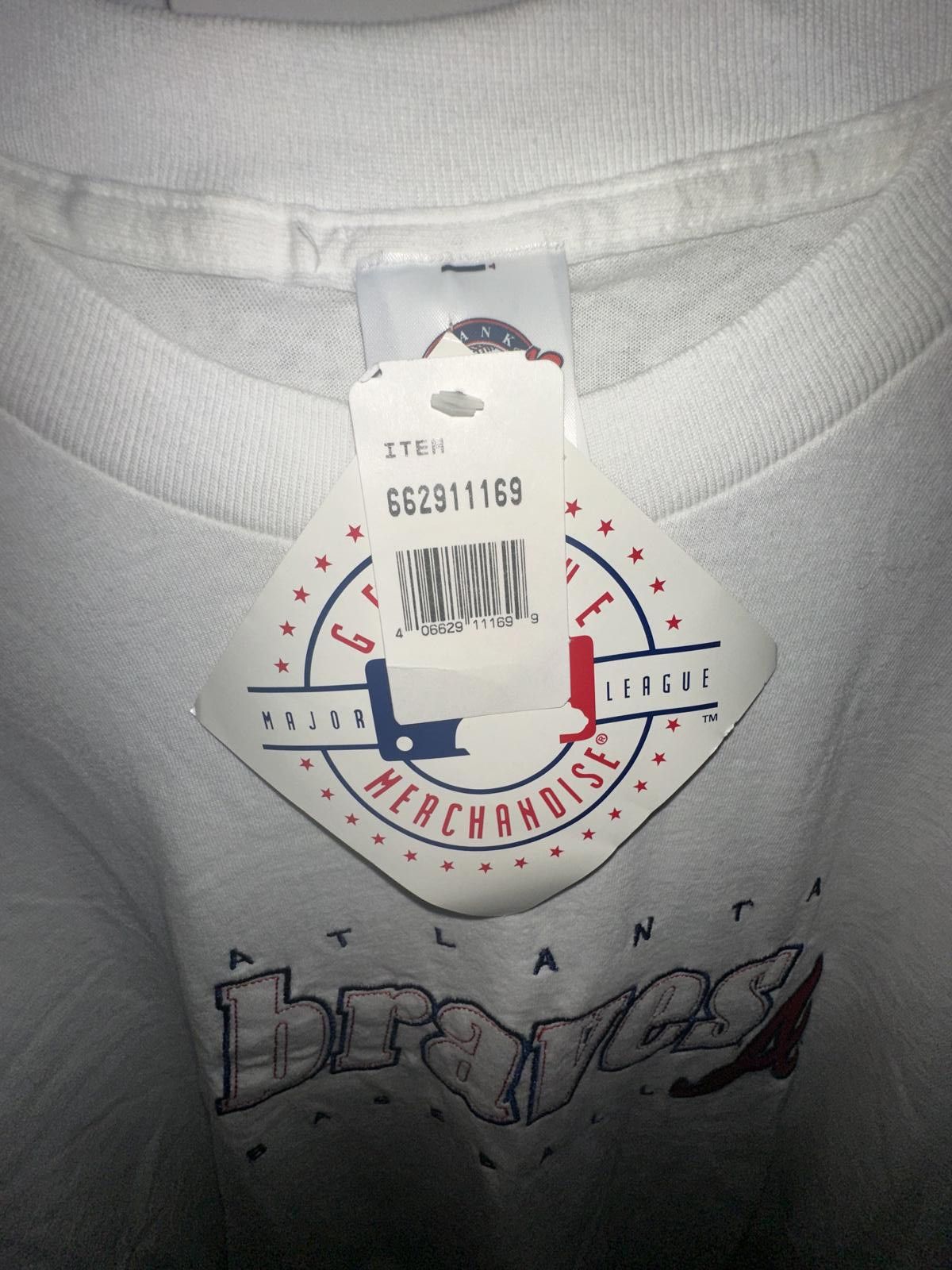 Designer Deadstock 90s Atlanta Braves Hank Aaron Embroidered T-Shirt Size US XL / EU 56 / 4 - 8 Thumbnail