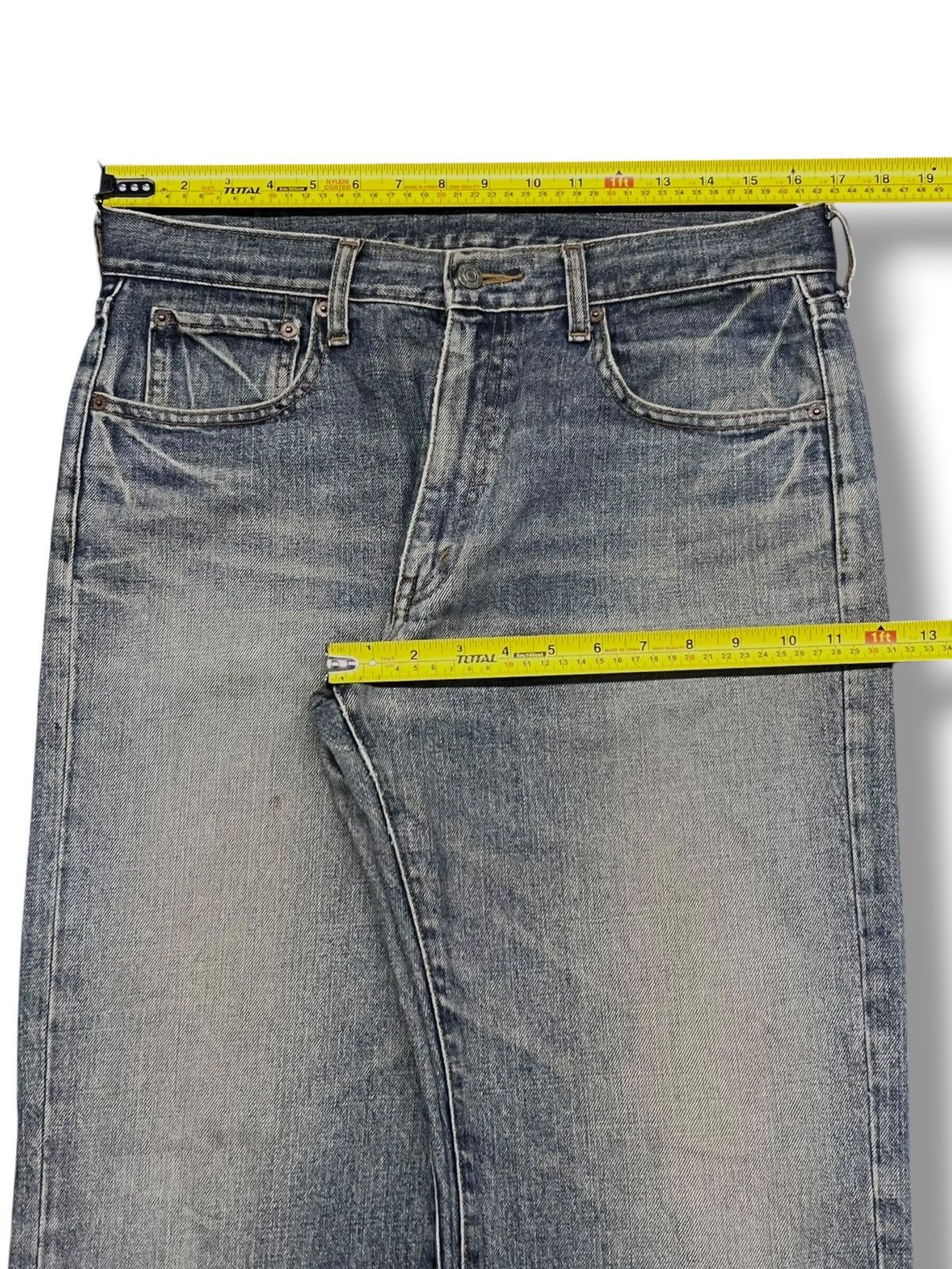 Japanese Brand Baggy Vintage Bobson Chessking Japan - Faded Wash,Distressed Size US 33 - 15 Thumbnail