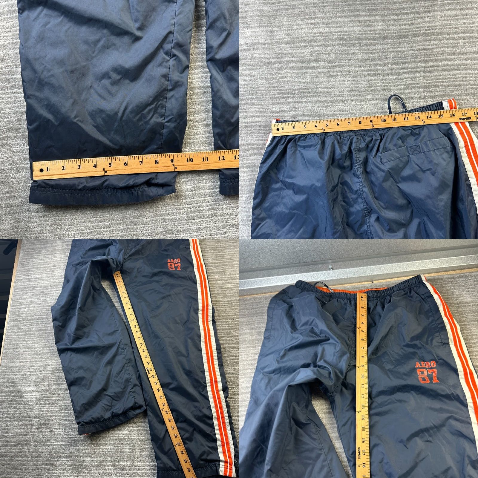 Vintage VINTAGE Aéropostale Pants Mens Large Blue Sweatpants Track Wind Y2K Baggy Size US 33 - 8 Thumbnail