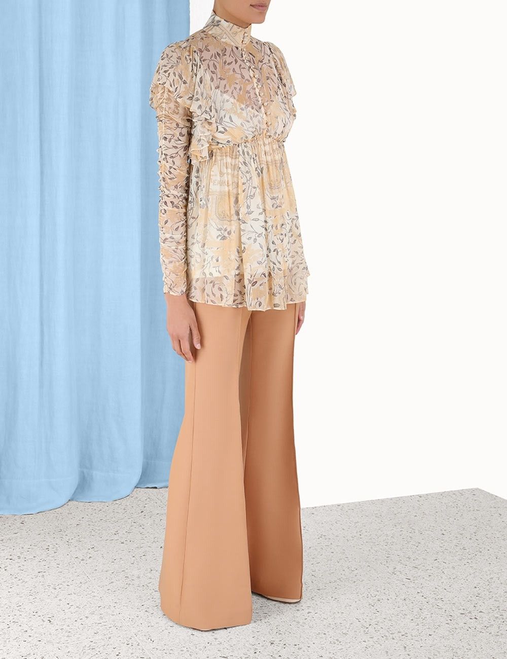 Zimmermann oc11z0325 Luminosity Gathered Blouse in Multicolor Size L / US 10 / IT 46 - 3 Thumbnail