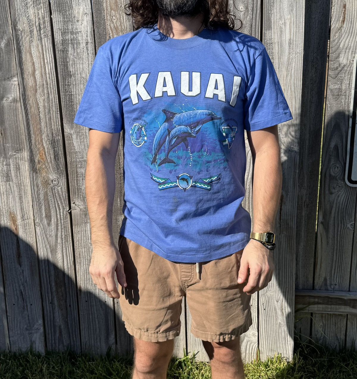 Vintage Vintage 90s Kauai Shirt Dolphins Single Stitch Medium Hawaii Size US M / EU 48-50 / 2 - 1 Thumbnail