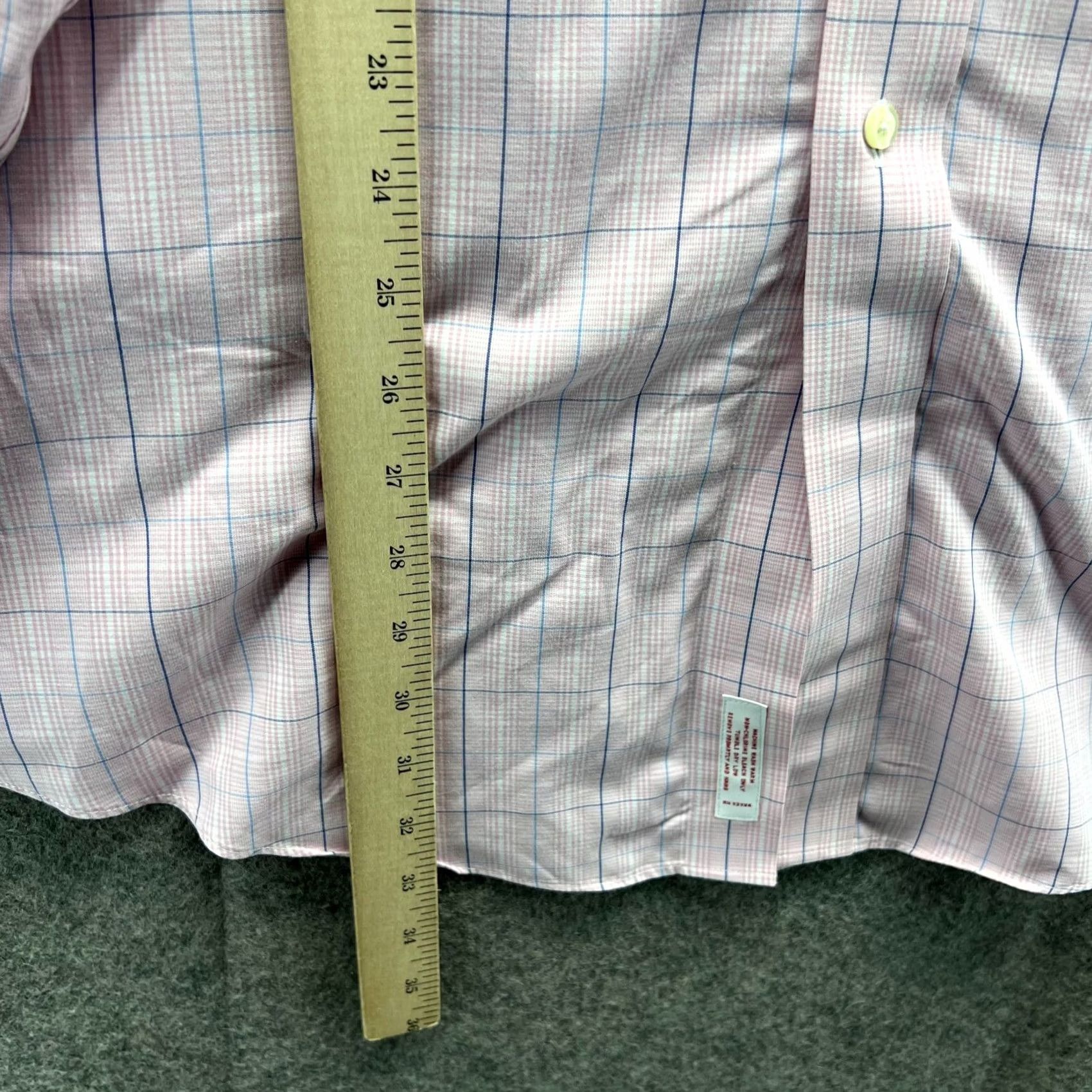 Brooks Brothers VINTAGE Brooks Brothers Shirt Men 17 34 Pink Plaid Button-Down - Casual Business Formal 50 in Chest Regular Fit Long Sleeve Total Size: 17 34 Pink Size US XL / EU 56 / 4 - 3 Thumbnail