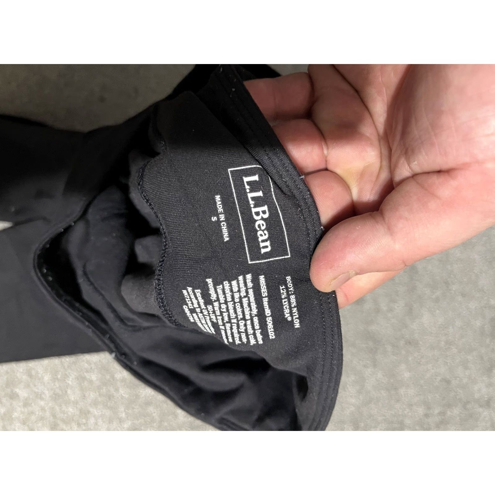 Vintage L.L. Bean Leggings Women Cropped Black Small ID 506102 Activewear Size 36" / US 14 / IT 50 - 5 Thumbnail