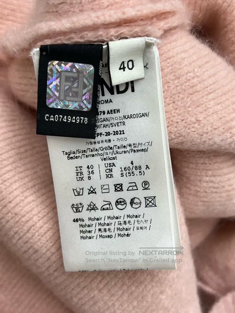 Fendi Fendi Solid Color Logo Pocket Knit Cardigan Size XS / US 0-2 / IT 36-38 - 6 Thumbnail