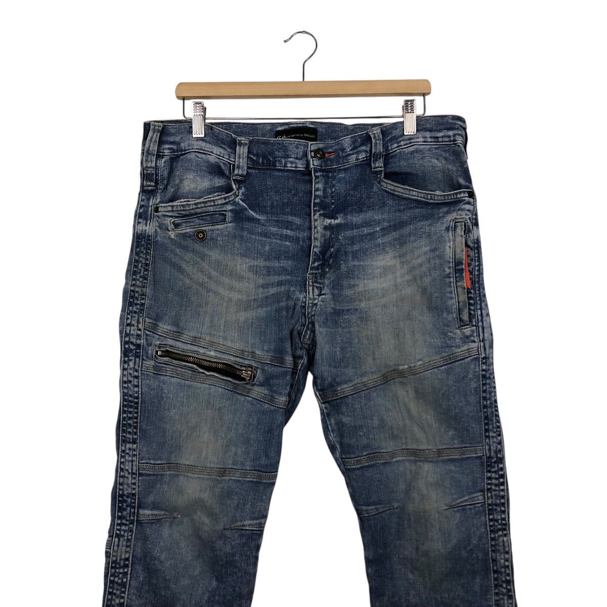 Japanese Brand G.G Archive Distressed Biker Jeans – Rare Japan Denim Size US 34 / EU 50 - 5 Thumbnail