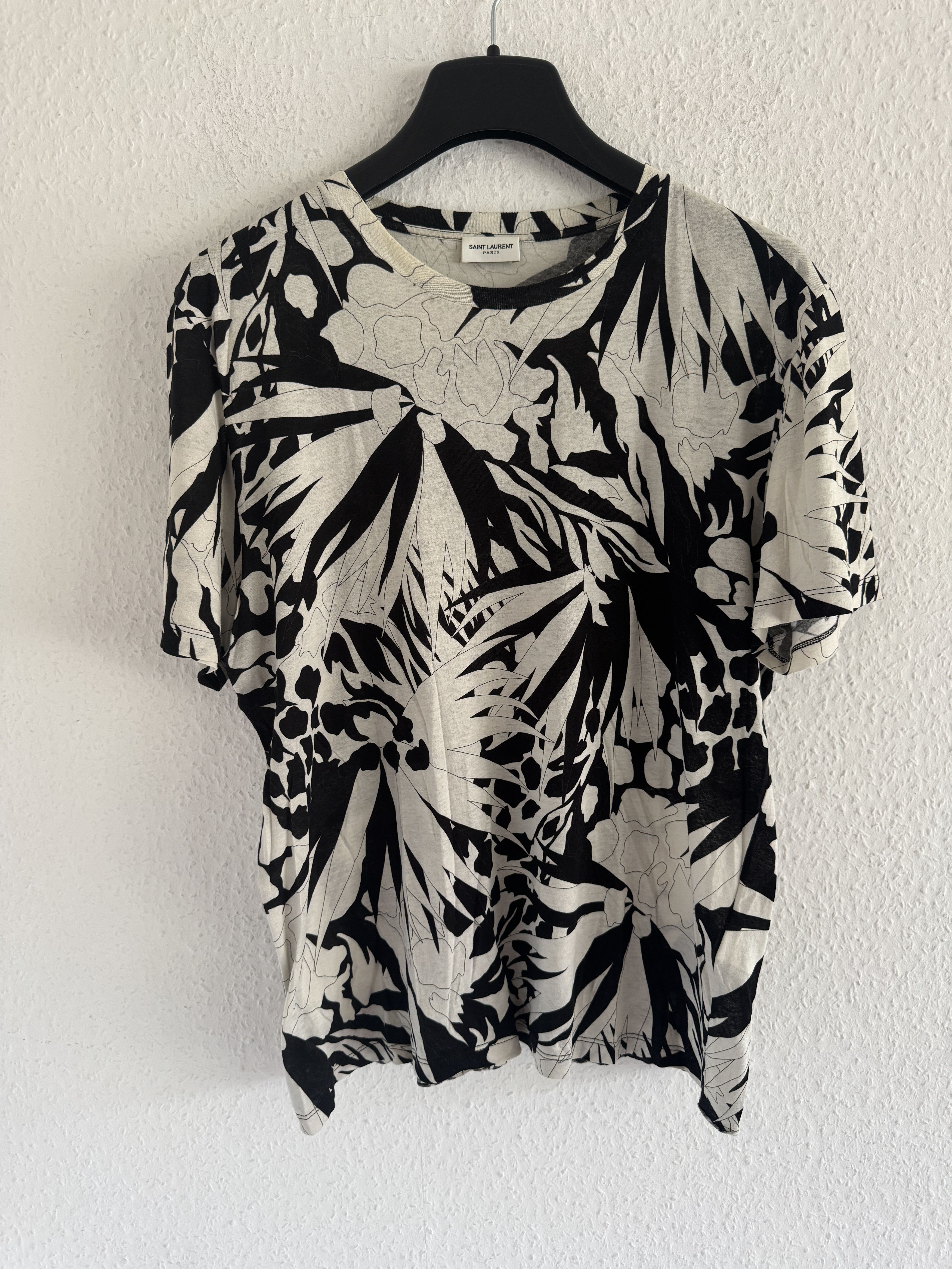 Saint Laurent Paris Jungle Flower Print T-Shirt Size US M / EU 48-50 / 2 - 1 Thumbnail