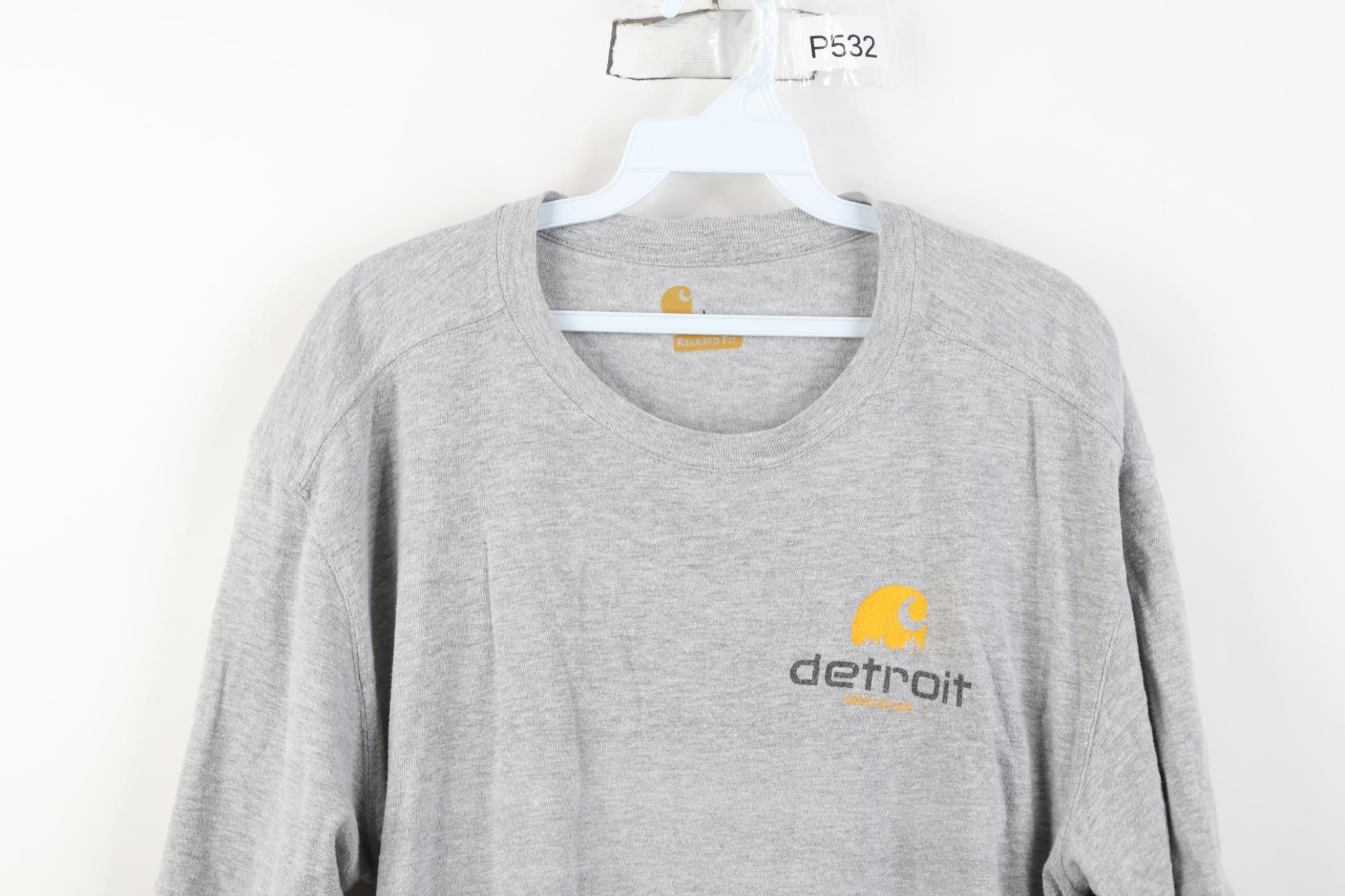 Carhartt Y2K Carhartt Spell Out Detroit Short Sleeve T-Shirt Gray Size US L / EU 52-54 / 3 - 2 Thumbnail