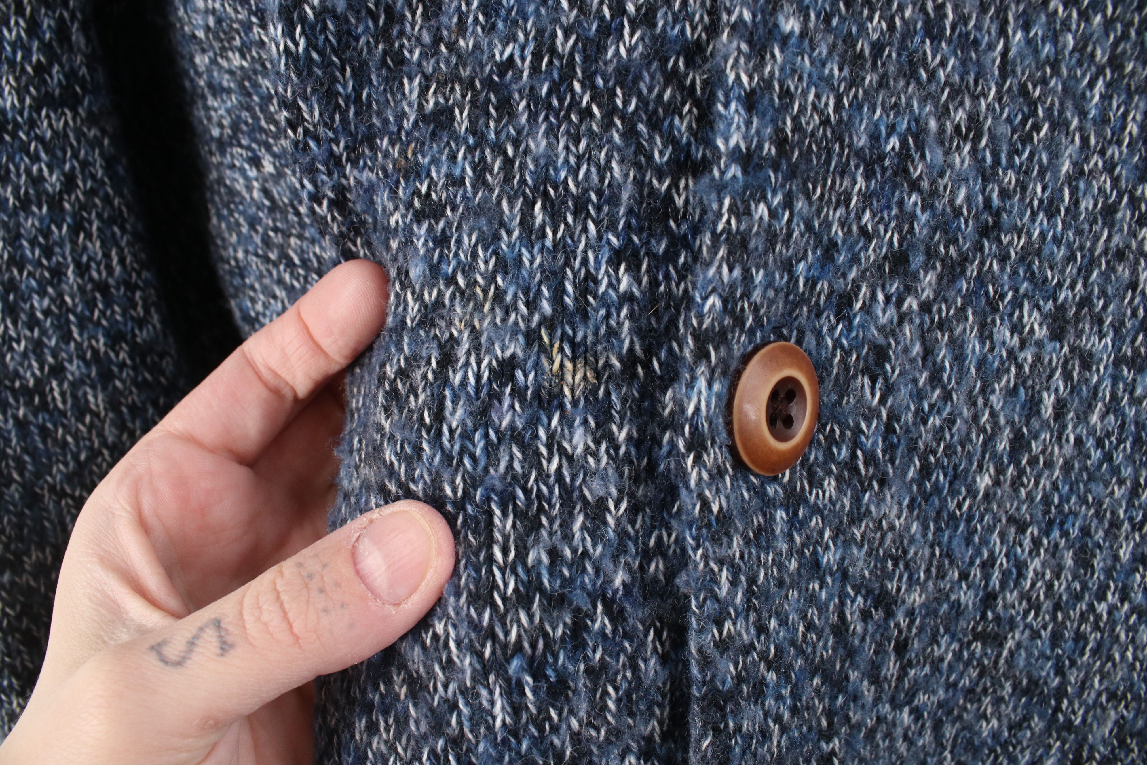 Express Express Fleck Wool Blend Knit Shawl Cardigan Sweater Blue Size US L / EU 52-54 / 3 - 4 Thumbnail