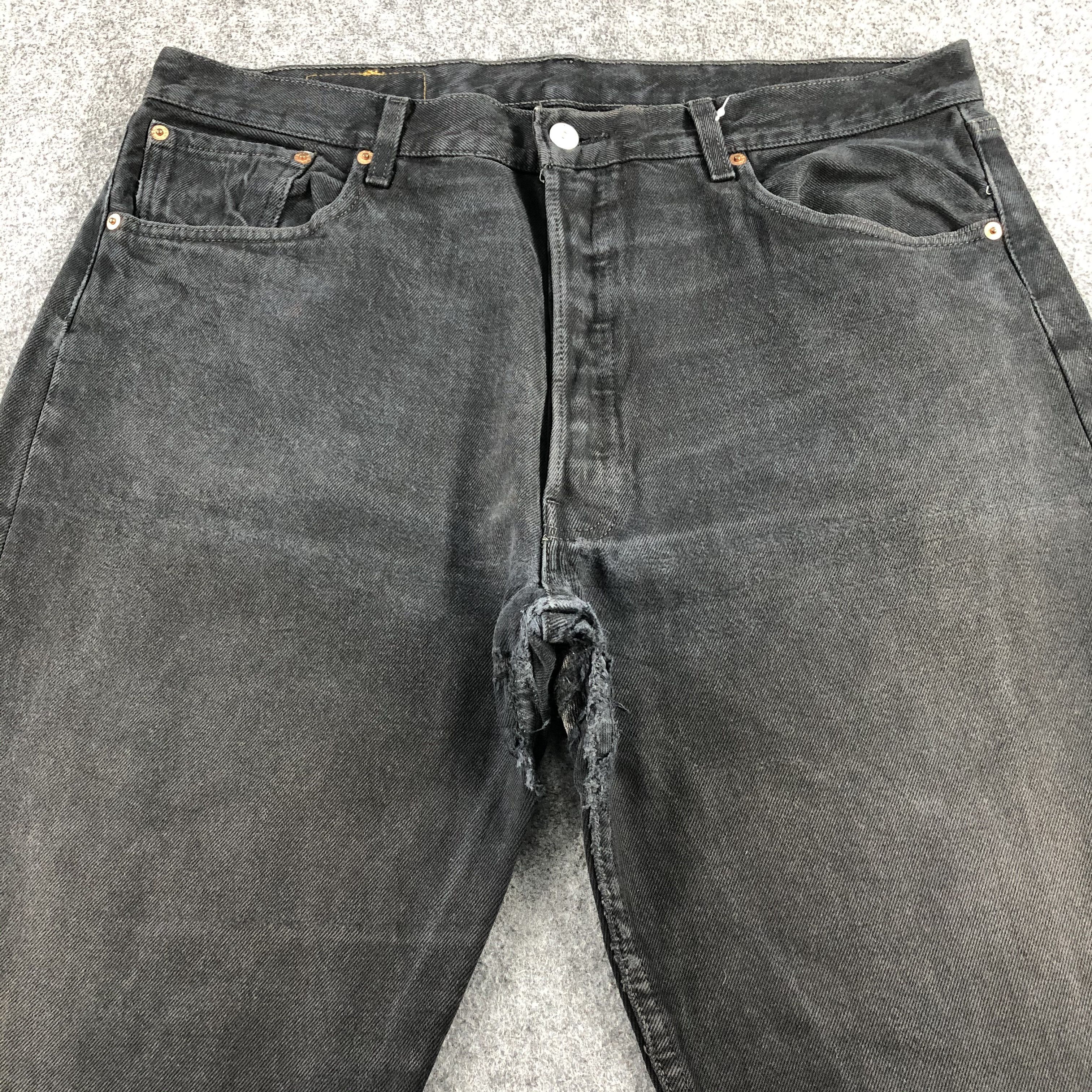 Levi's Vintage 90s Distress Levis 501 Jeans-J1427 Size US 38 / EU 54 - 3 Thumbnail
