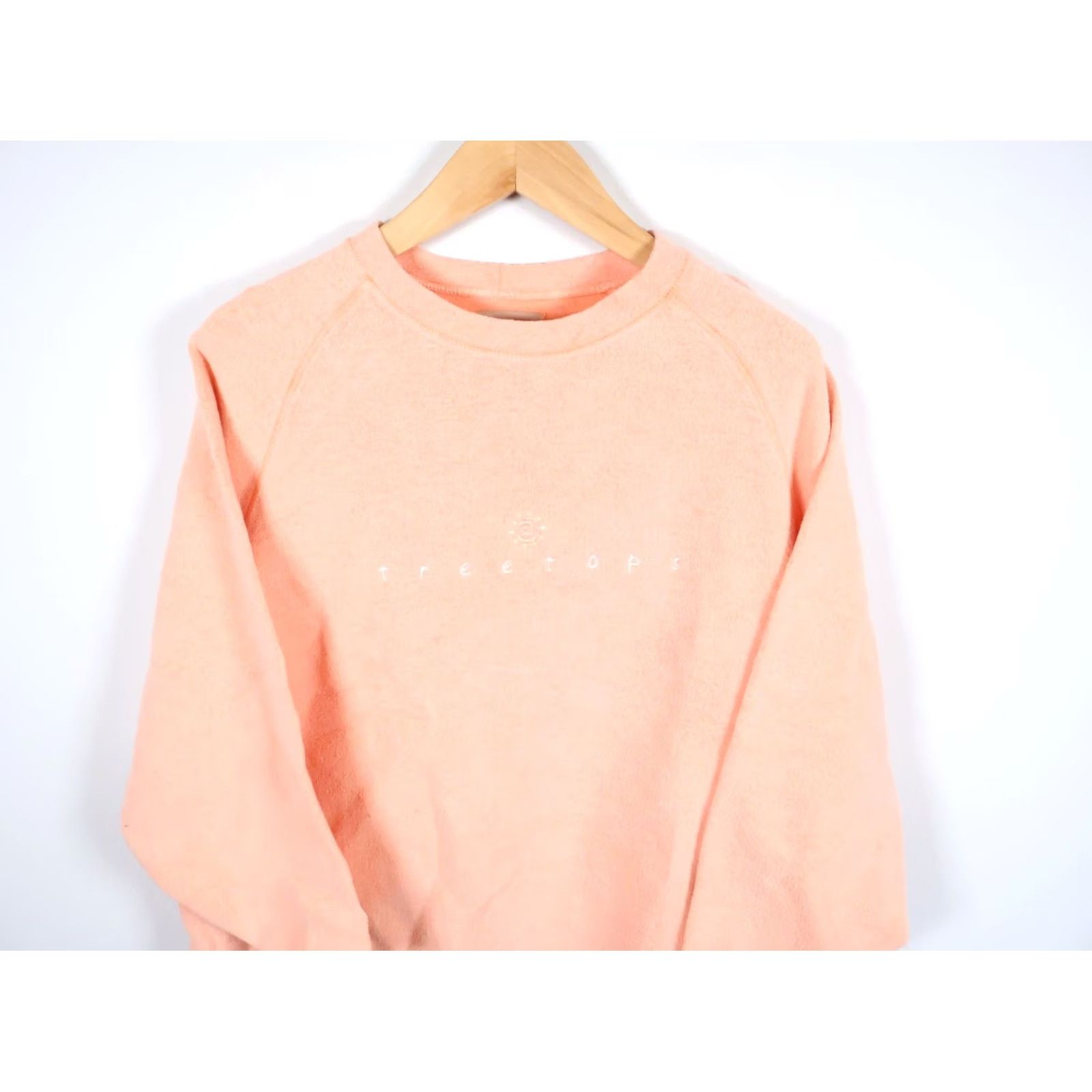 Gustin VINTAGE Austin 90s Sweatshirt Adult Large / XL Coral 3/4 Sleeve Crewneck Fleece Size XL / US 12-14 / IT 48-50 - 4 Thumbnail