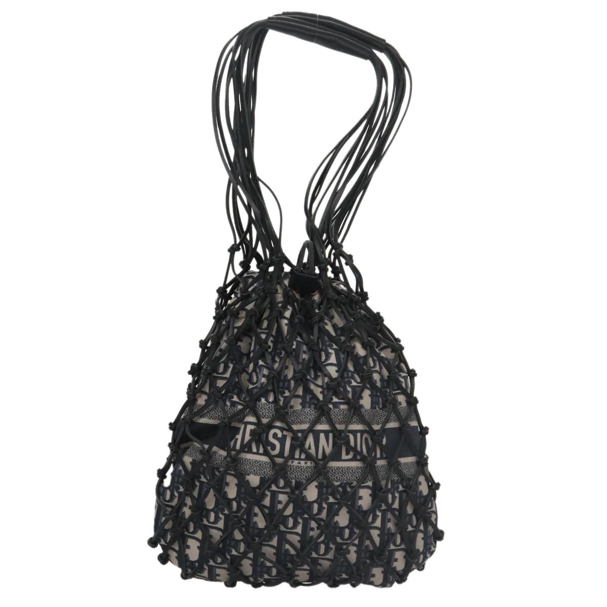 Dior Trotter Navy Canvas Handbag (Pre-Owned) Size ONE SIZE - 1 Thumbnail