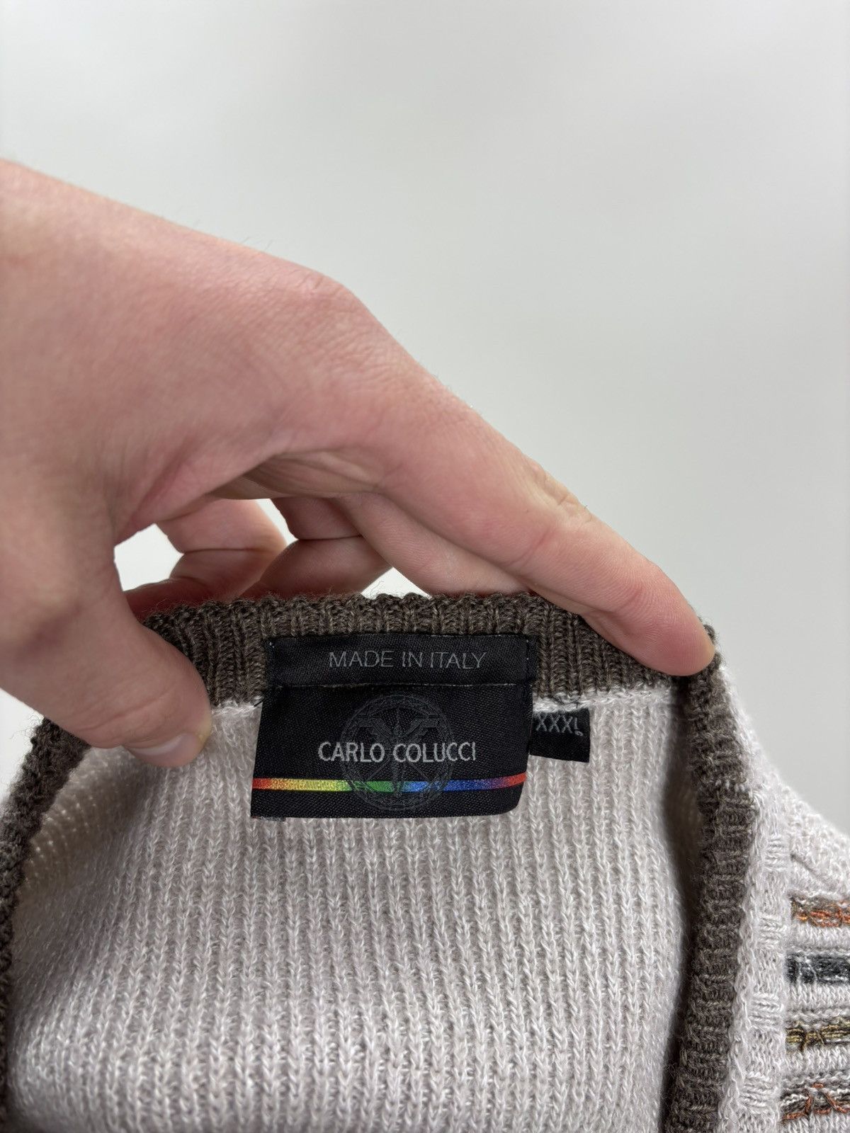 Carlo Colucci Mens sweater Carlo Colucci Size XXL/XXXL Color Gray Size US XXL / EU 58 / 5 - 10 Thumbnail