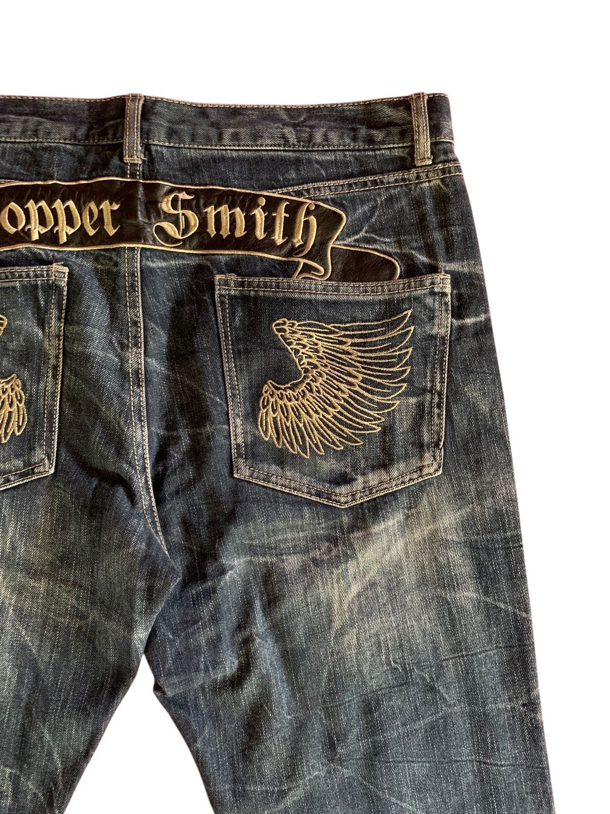 If Six Was Nine Copper Smith Embroidered Wings Faded Clawmark Vintage Size US 37 - 12 Thumbnail