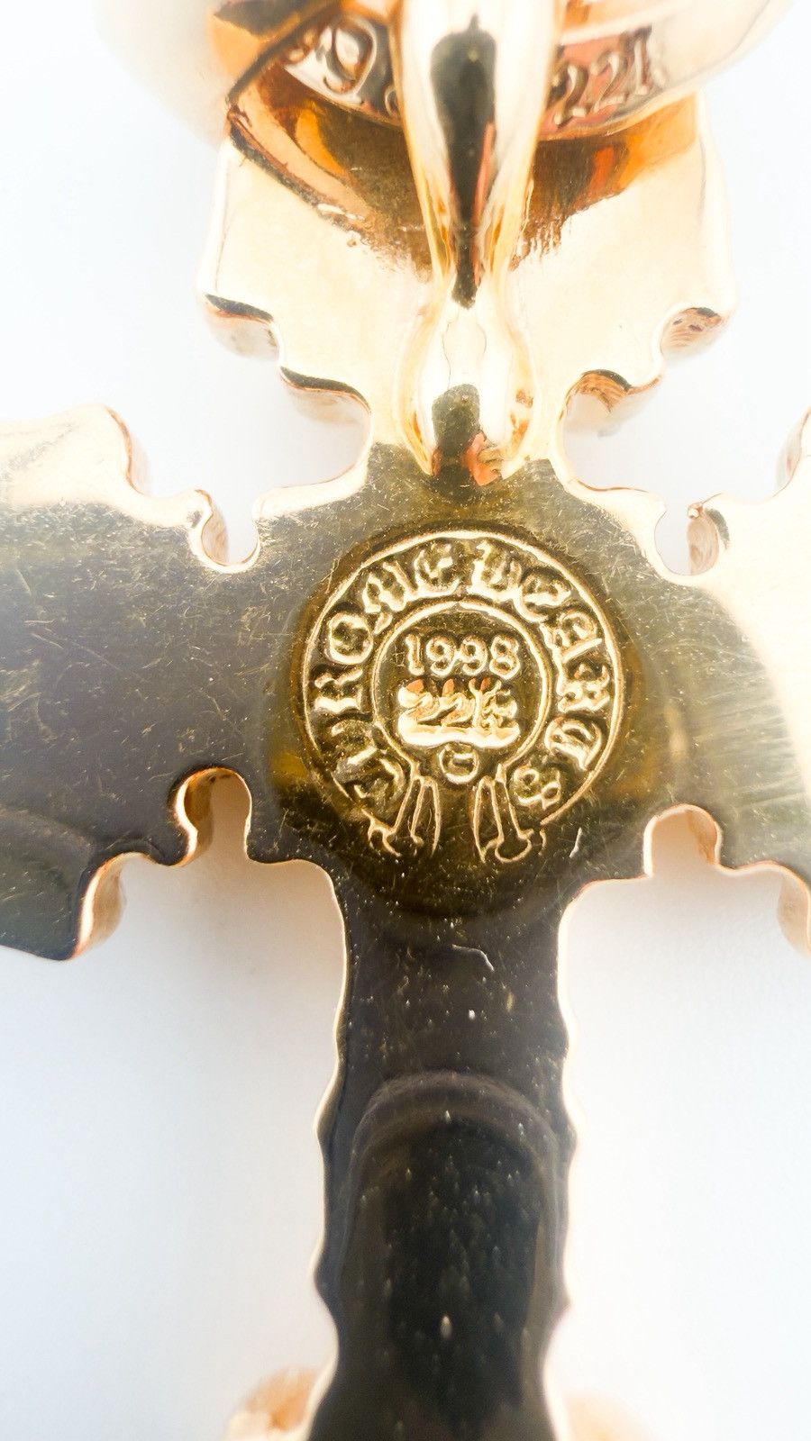 Chrome Hearts Chrome Hearts 22k Gold & Diamond Filigree Cross Pendant Size ONE SIZE - 8 Thumbnail