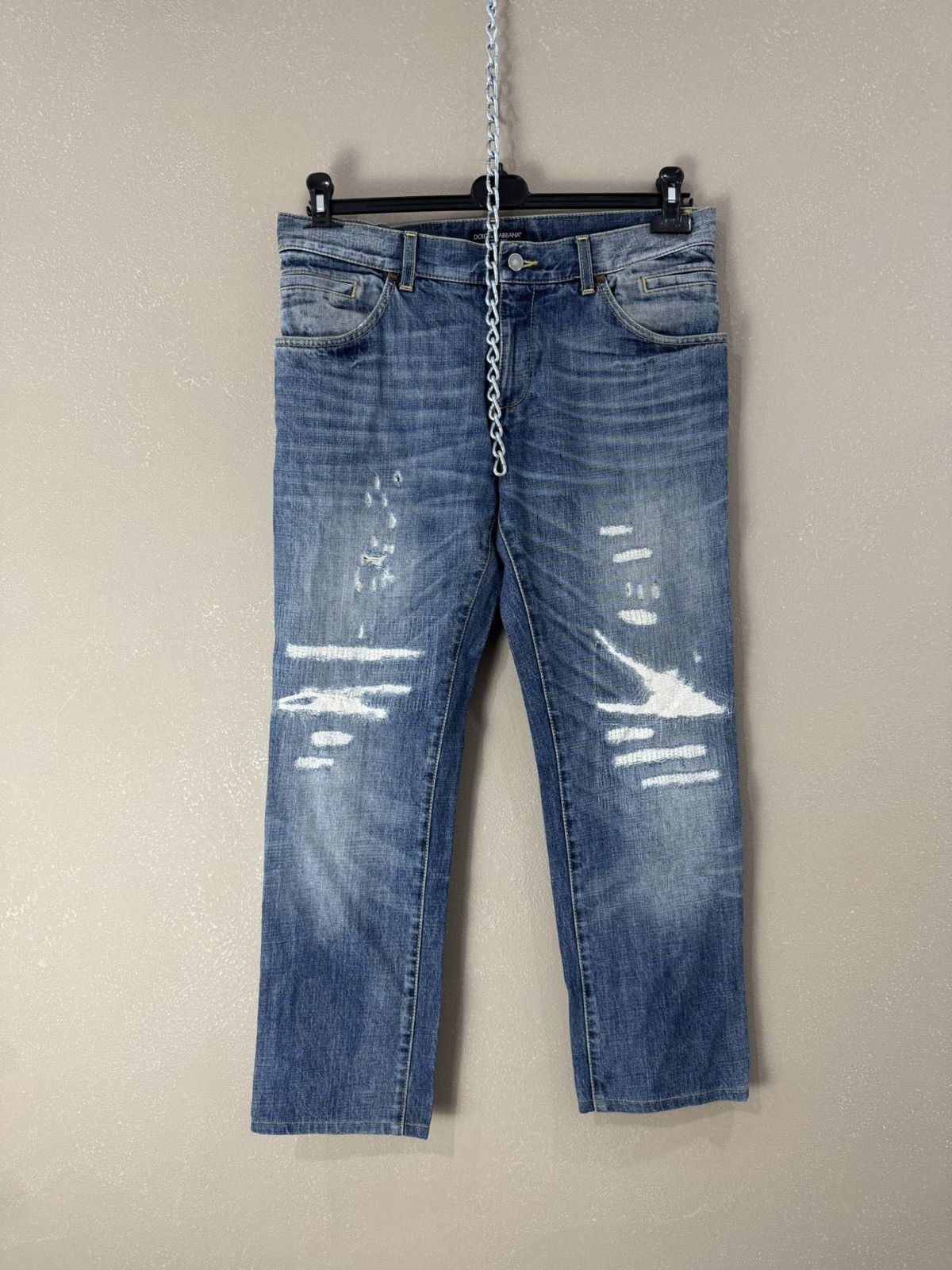 Dolce & Gabbana Dolce & Gabbana Distressed Denim Jeans Size US 32 / EU 48 - 1 Thumbnail