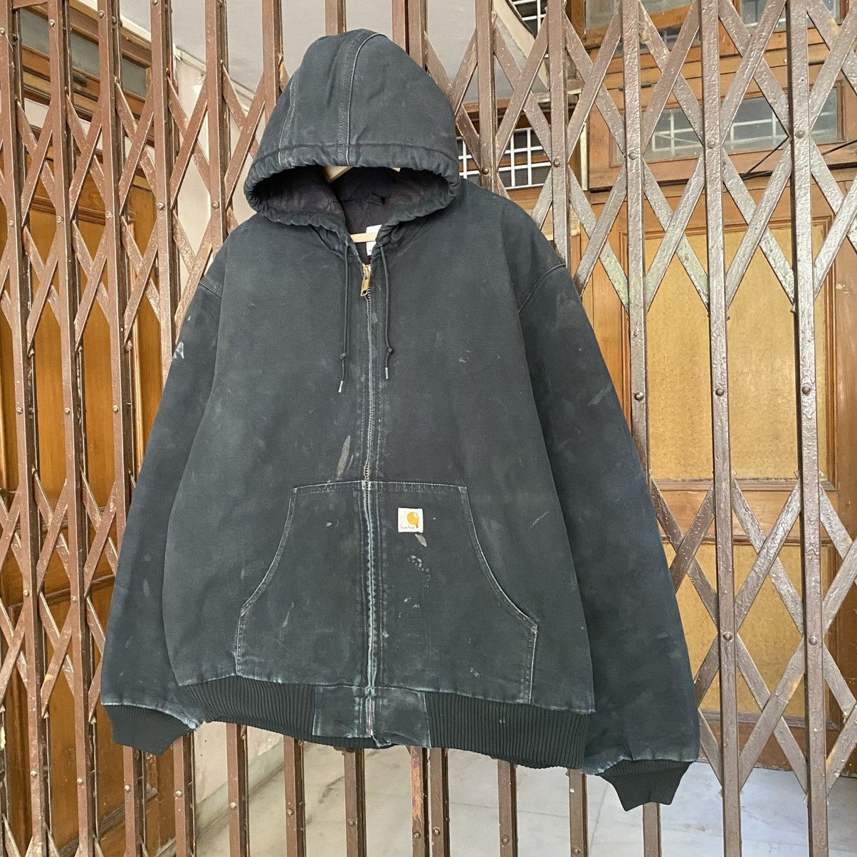 Carhartt Vintage Carhartt Black Active Hooded Jacket Size US XL / EU 56 / 4 - 2 Thumbnail