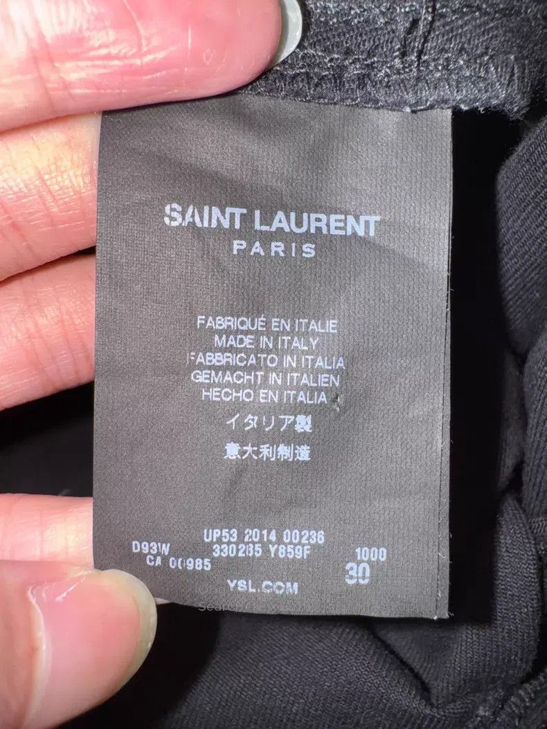 Saint Laurent Paris Saint Laurent Paris Multi-zipper Lamb Fur Patched Biker Je Size US 30 / EU 46 - 6 Thumbnail