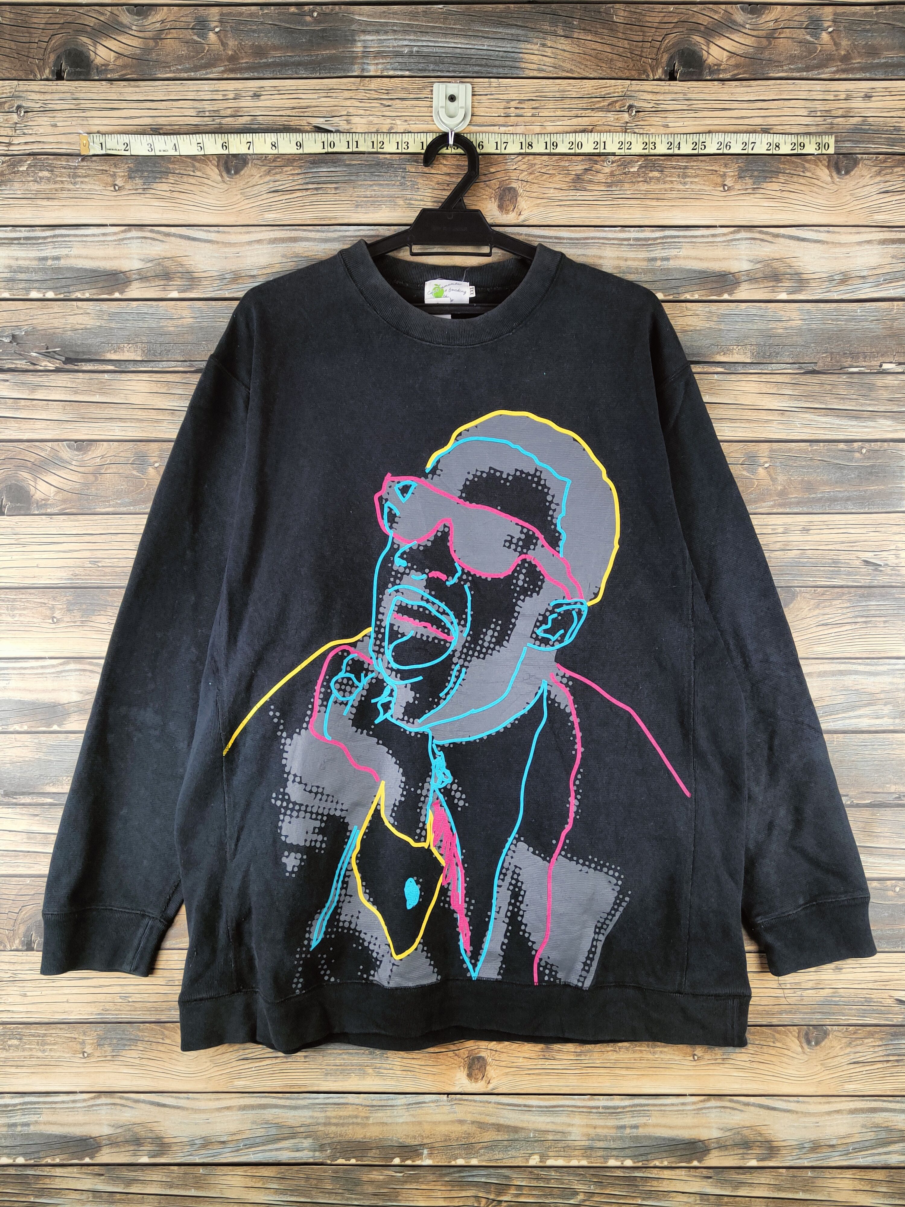 Japanese Brand DL Craft Black rapper Sweatshirts #46-212 Size US XXL / EU 58 / 5 - 1 Thumbnail