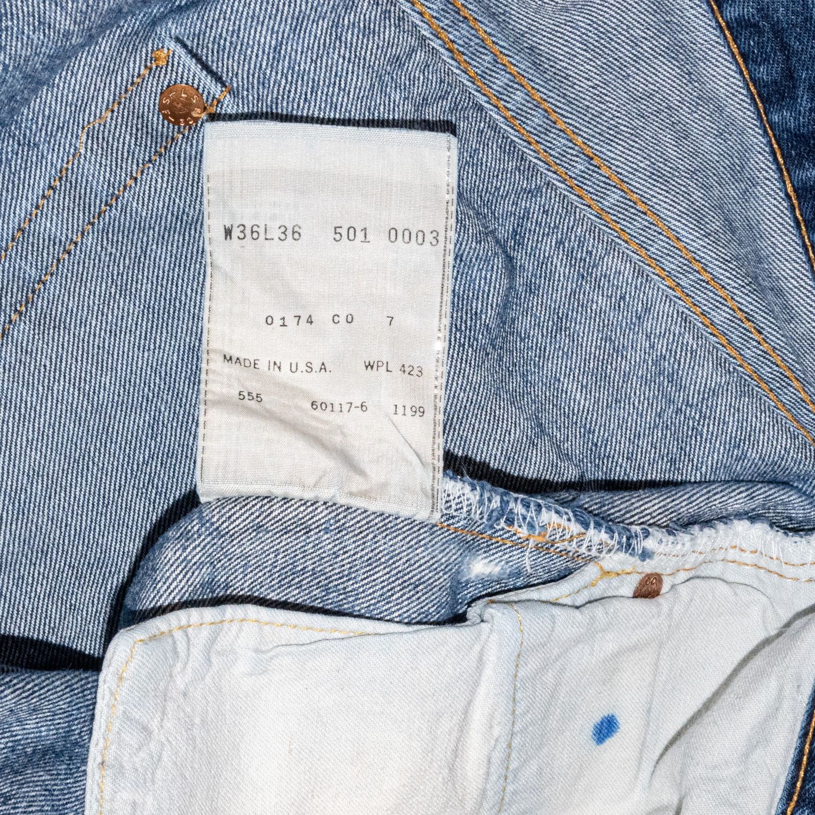 Levi's Vintage 90s Levi's 501XX 555 Valencia Selvedge Jeans Size US 34 / EU 50 - 13 Thumbnail
