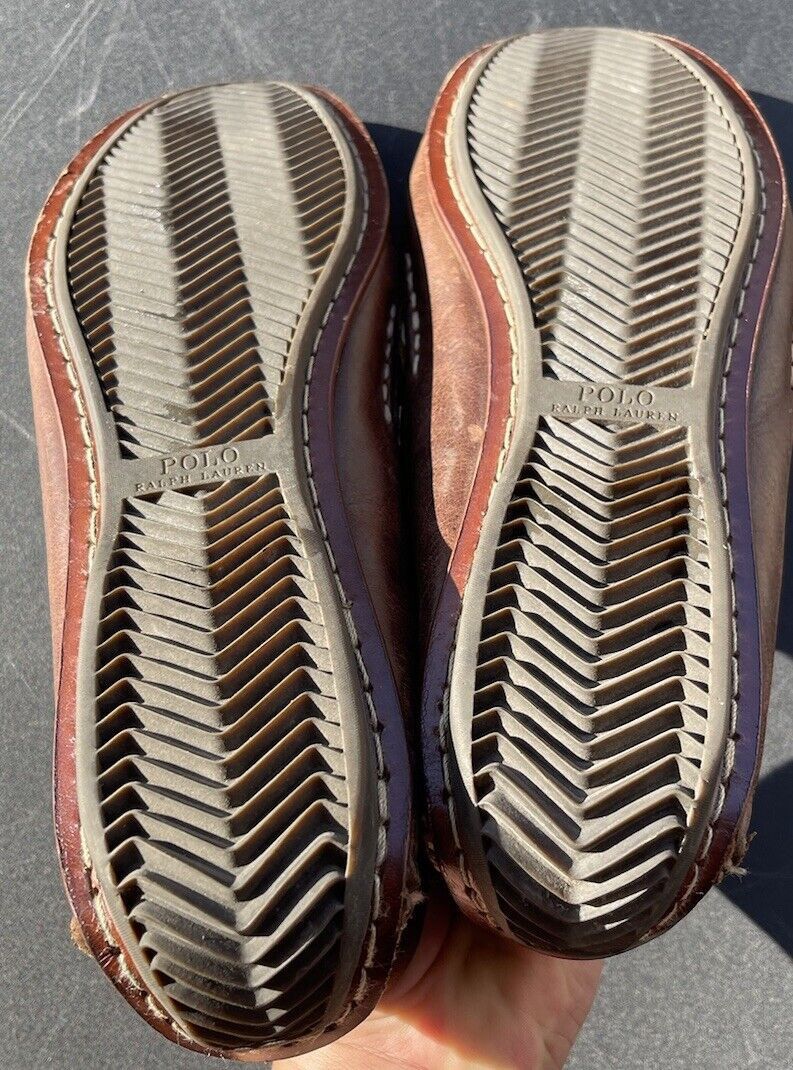 Polo Ralph Lauren POLO RALPH LAUREN Men's Leather Brown Shoes Size 11.5 D Size US 11.5 / EU 44-45 - 10 Thumbnail