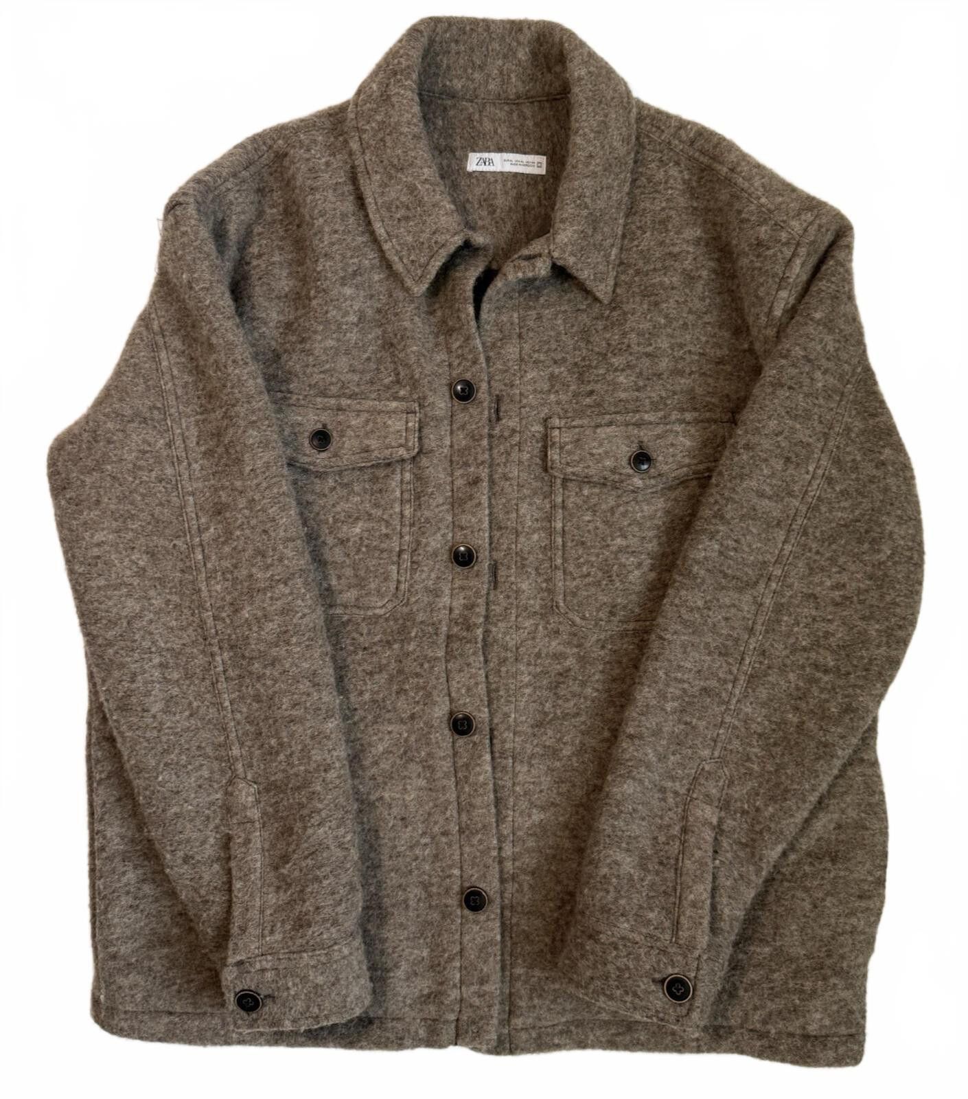 Zara Zara Wool Blend Shacket Button Front Pocket Jacket Womens XL Size XL / US 12-14 / IT 48-50 - 1 Thumbnail