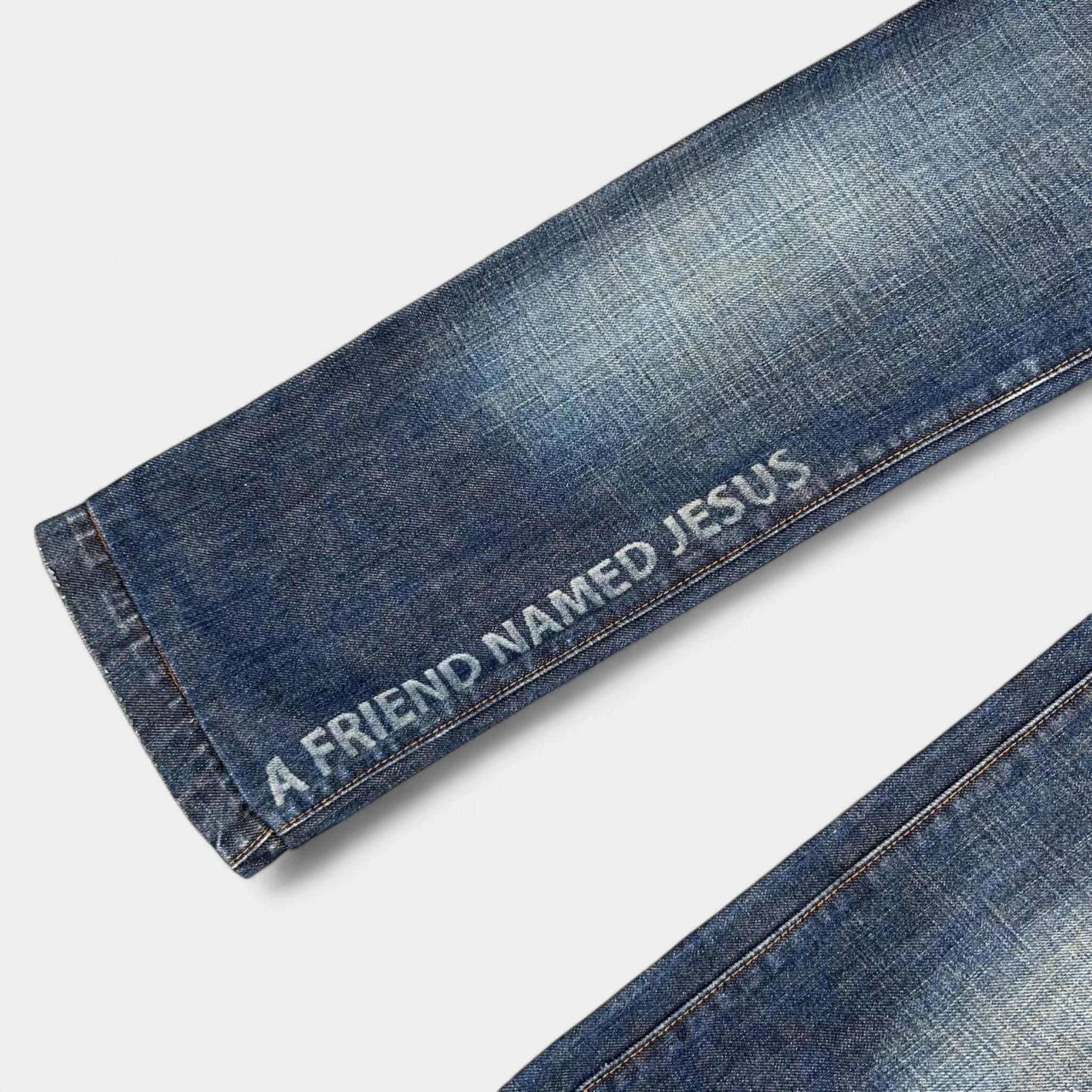 Dsquared2 Dsquared2 FW2005 "I Love Jesus" Patchwork Denim Size US 28 / EU 44 - 4 Thumbnail