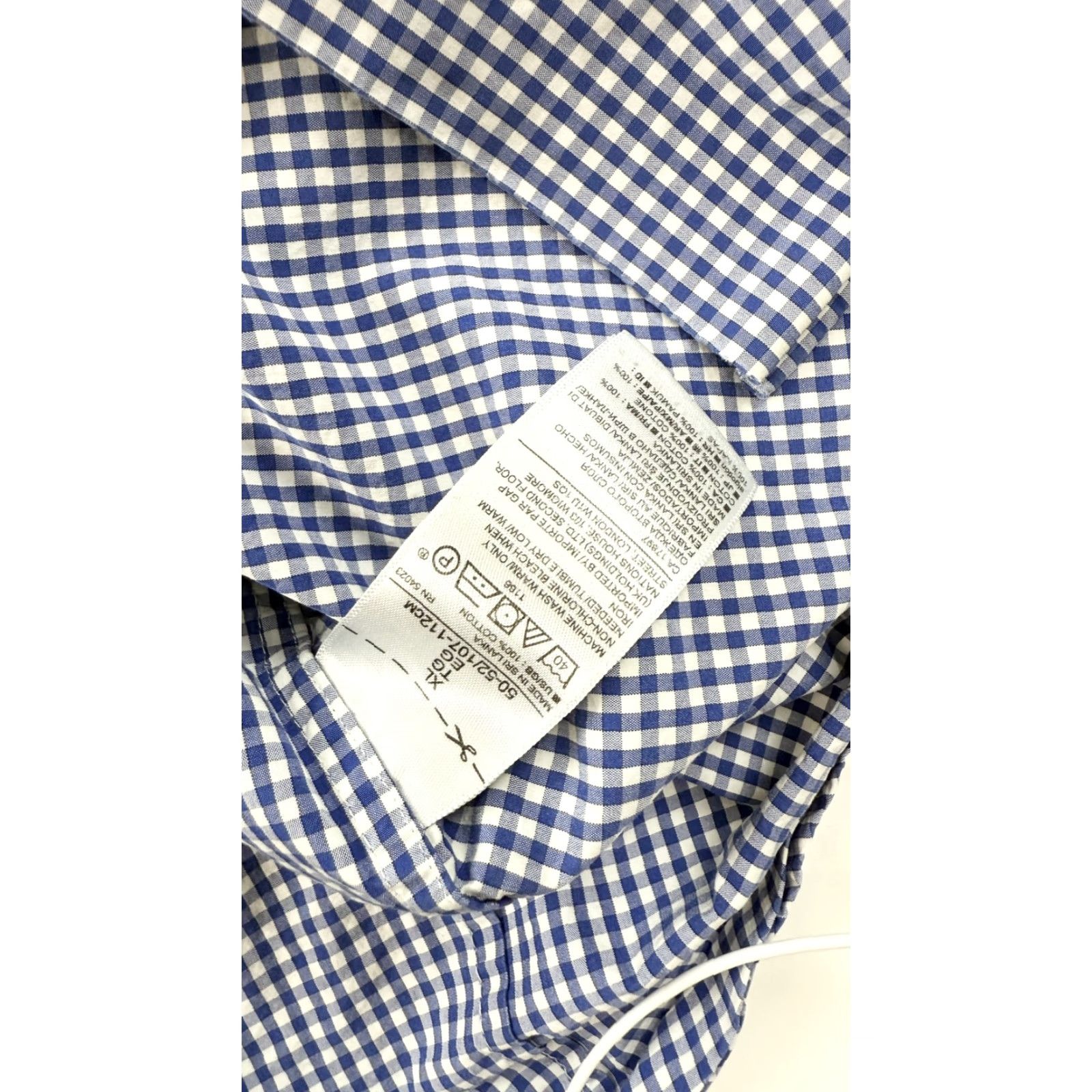 Banana Republic Banana Republic Shirt Mens XL Grant Fit Supima Button Up Gingham Dress Shirt Size 46R - 3 Thumbnail