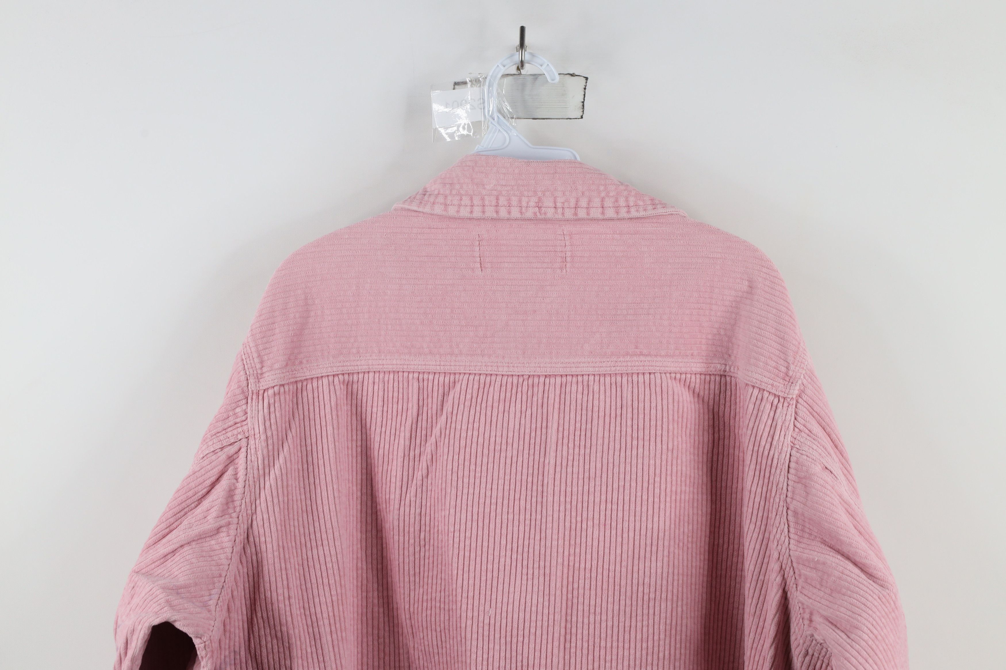 Vintage Vintage 90s Streetwear Corduroy Full Zip Shirt Jacket Pink Size 3XL / US 20-22 - 13 Thumbnail