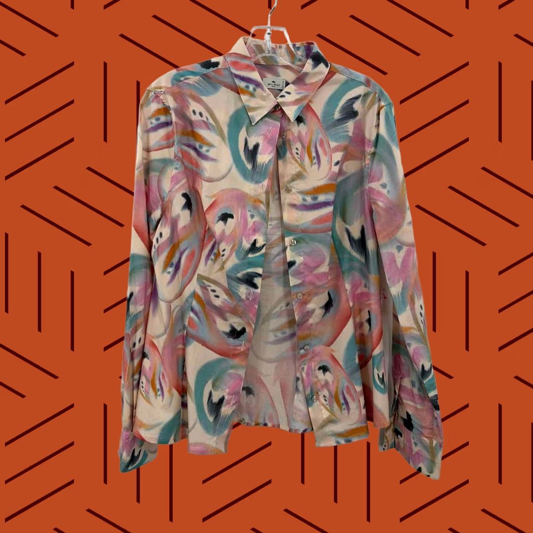 Etro Etro Button Down Shirt Pink 46 Regular Womens (Pre-Owned) Size L / US 10 / IT 46 - 1 Thumbnail