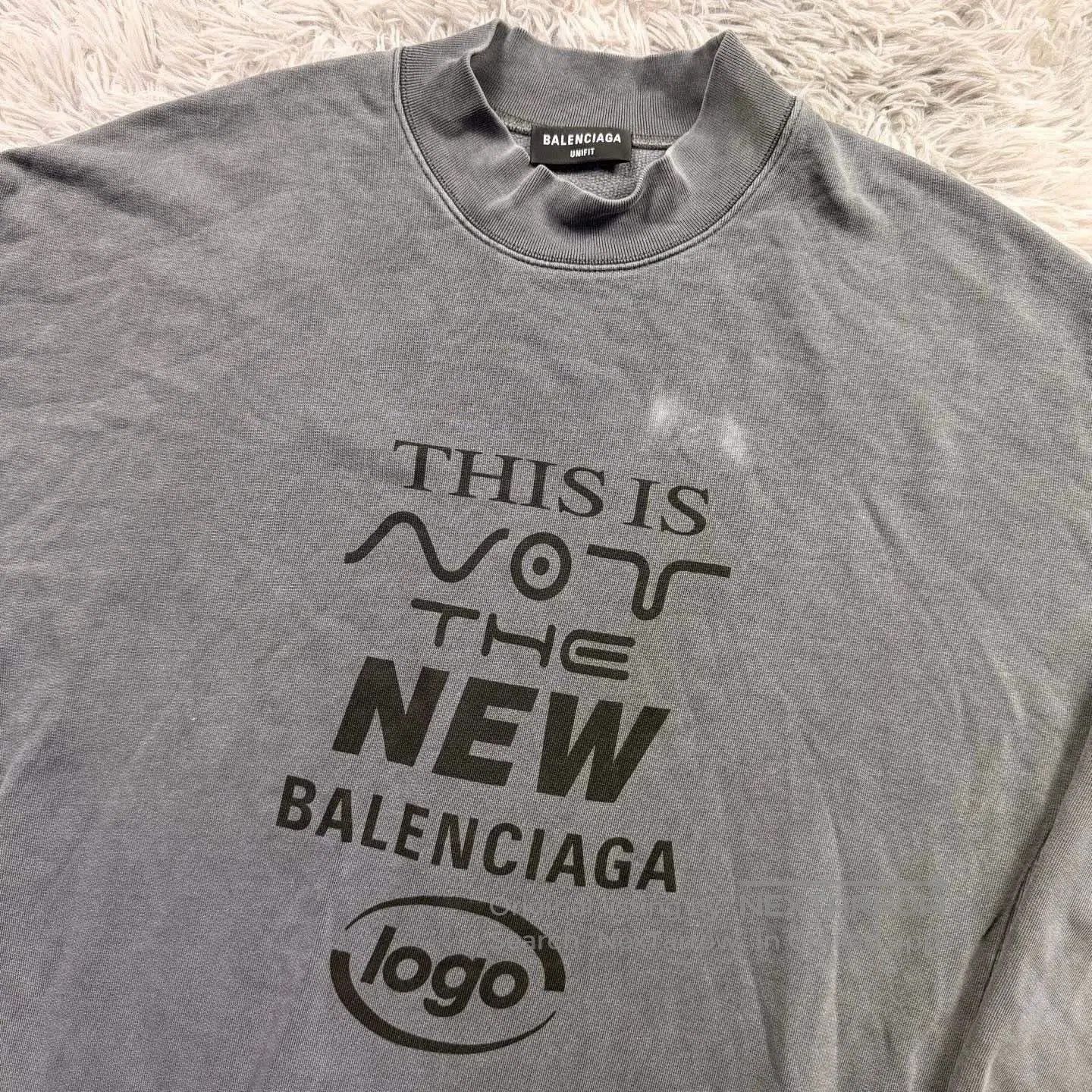 Balenciaga balenciaga vintage washed sweatshirt in gray. Size US XS / EU 42 / 0 - 3 Thumbnail