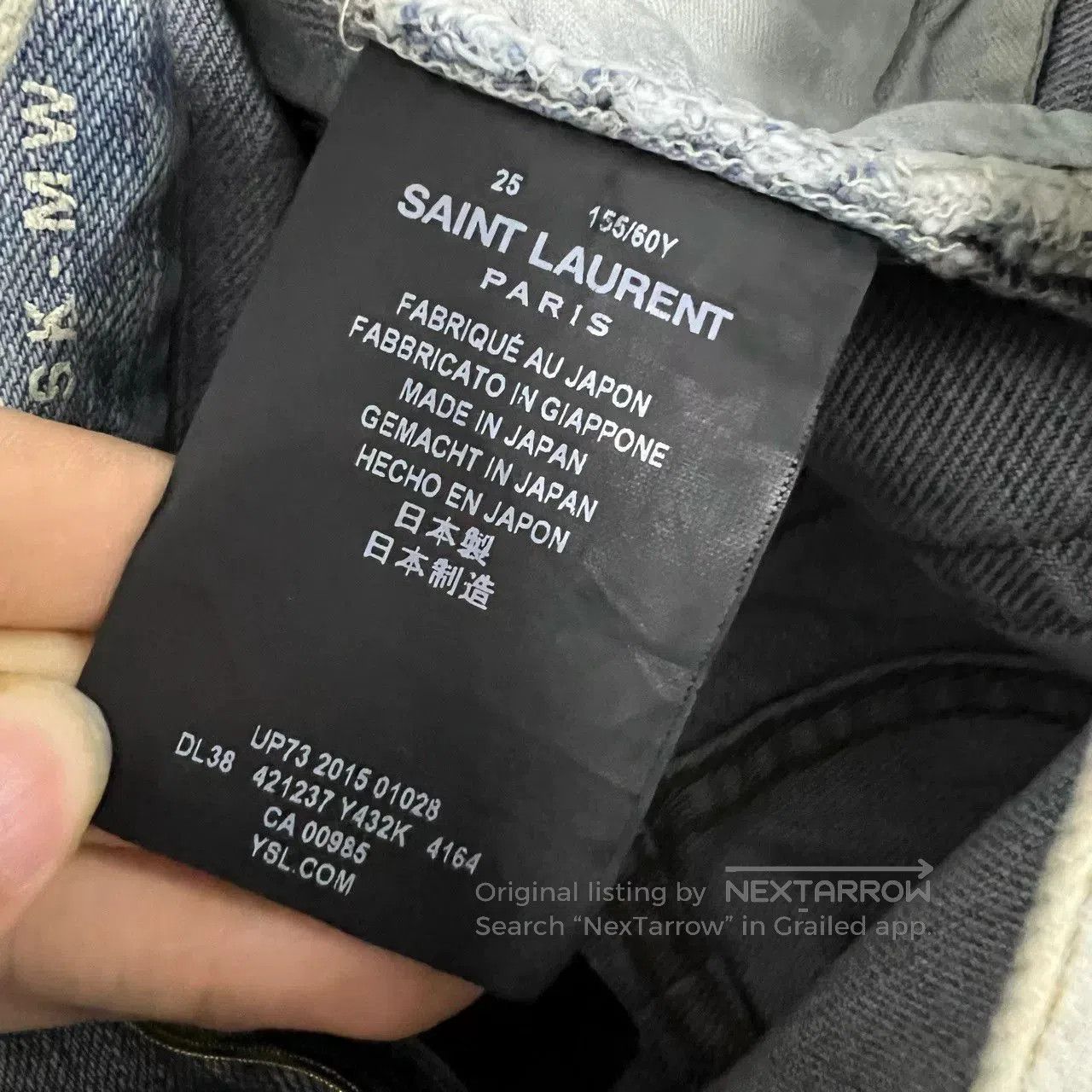Saint Laurent Paris Saint Laurent Distressed Denim Pants 25 Size. Size 25" / US 0 / IT 36 - 4 Thumbnail