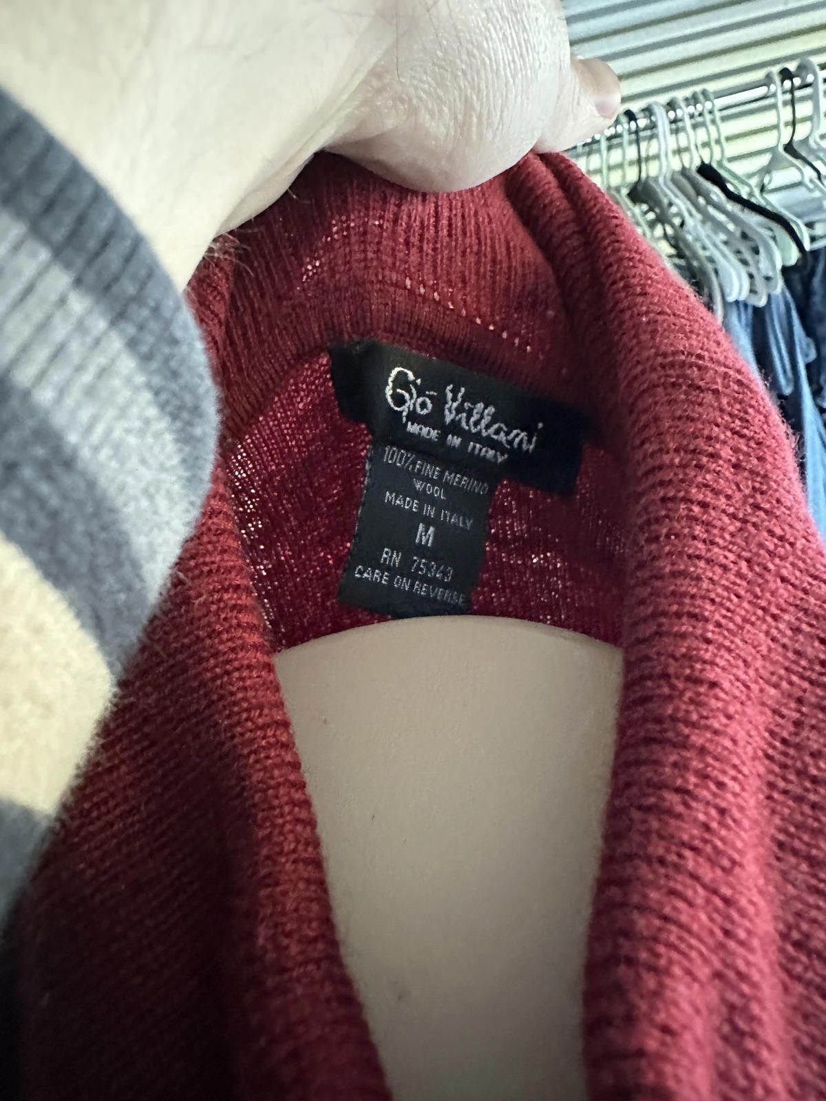 Designer Gio Villani Merino Wool Turtleneck Sweater - Size M Size M / US 6-8 / IT 42-44 - 2 Thumbnail
