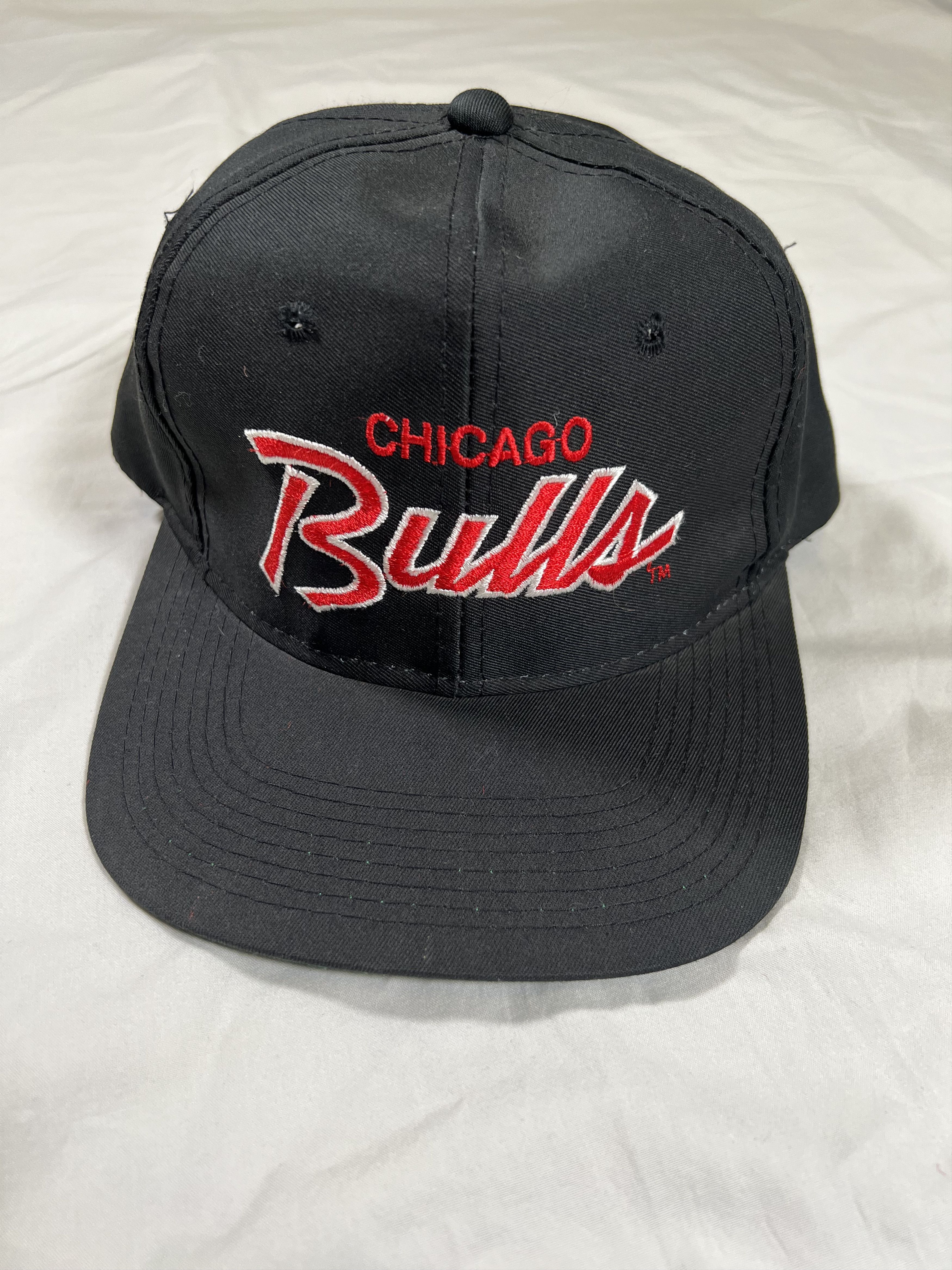 NBA × Sports Specialties × Vintage VTG 90s Sports Specialties Chicago Bulls Script Snapback Hat Size ONE SIZE - 2 Thumbnail