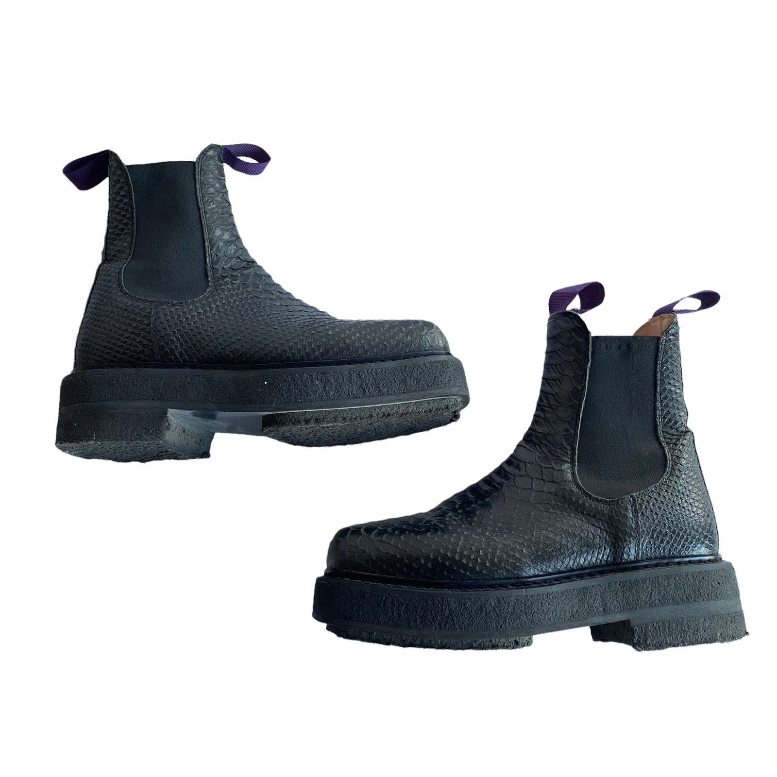 Eytys Eytys Womens Textured Leather Chelsea Platform Boots Size US 8 / IT 38 - 8 Thumbnail