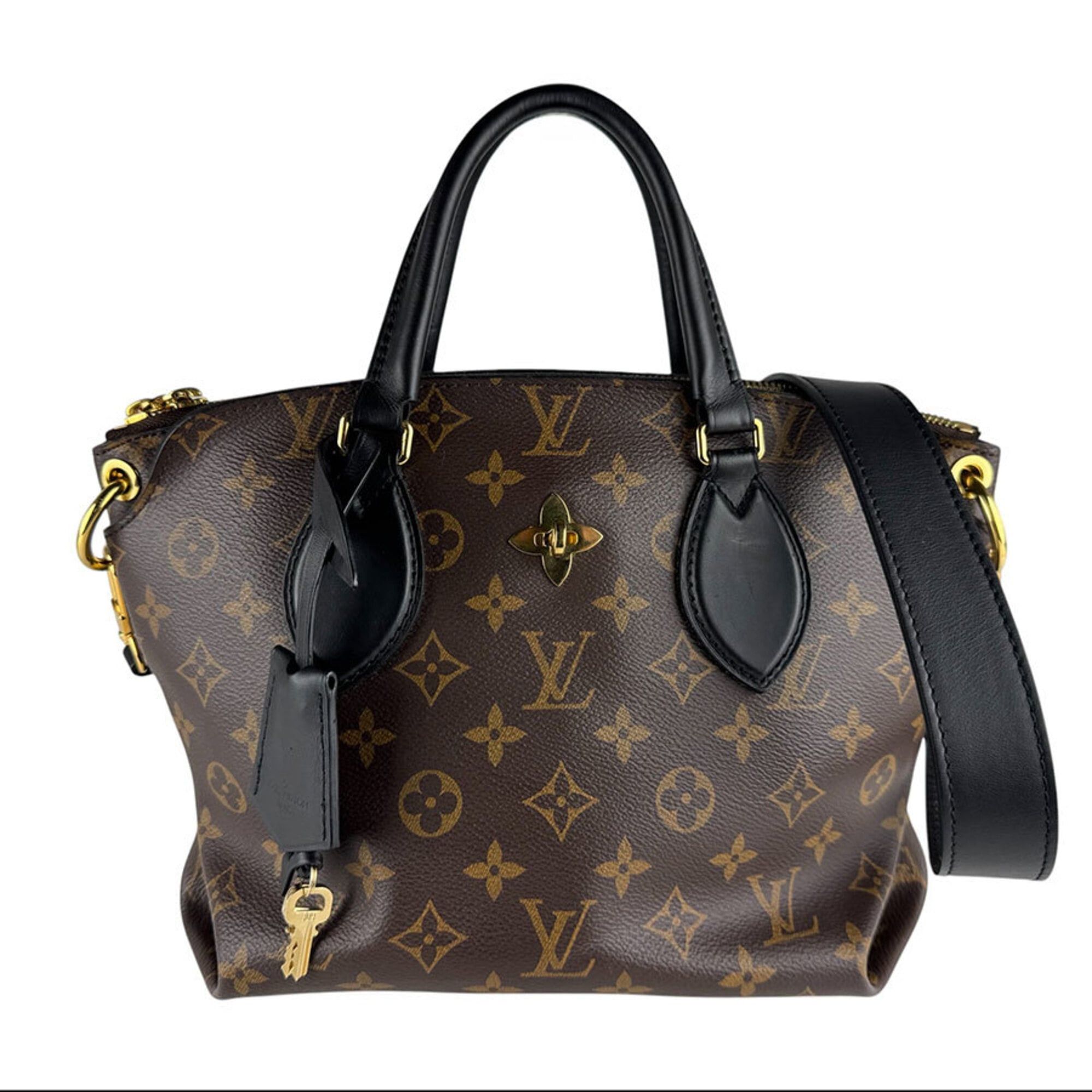 Louis Vuitton Louis Vuitton Handbag Shoulder Bag Flower Zip Tote PM Monogram Canvas Leather Brown Black Women's M44351 z9504 Size ONE SIZE - 1 Thumbnail