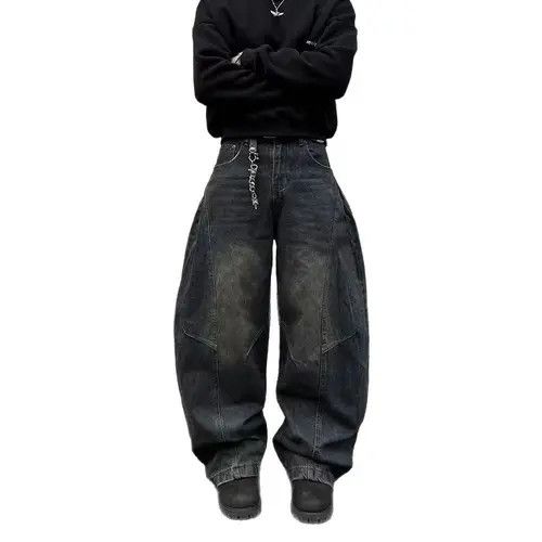 Japanese Brand × Jean Retro loose curved knife wide leg jeans Size US 32 / EU 48 - 3 Thumbnail