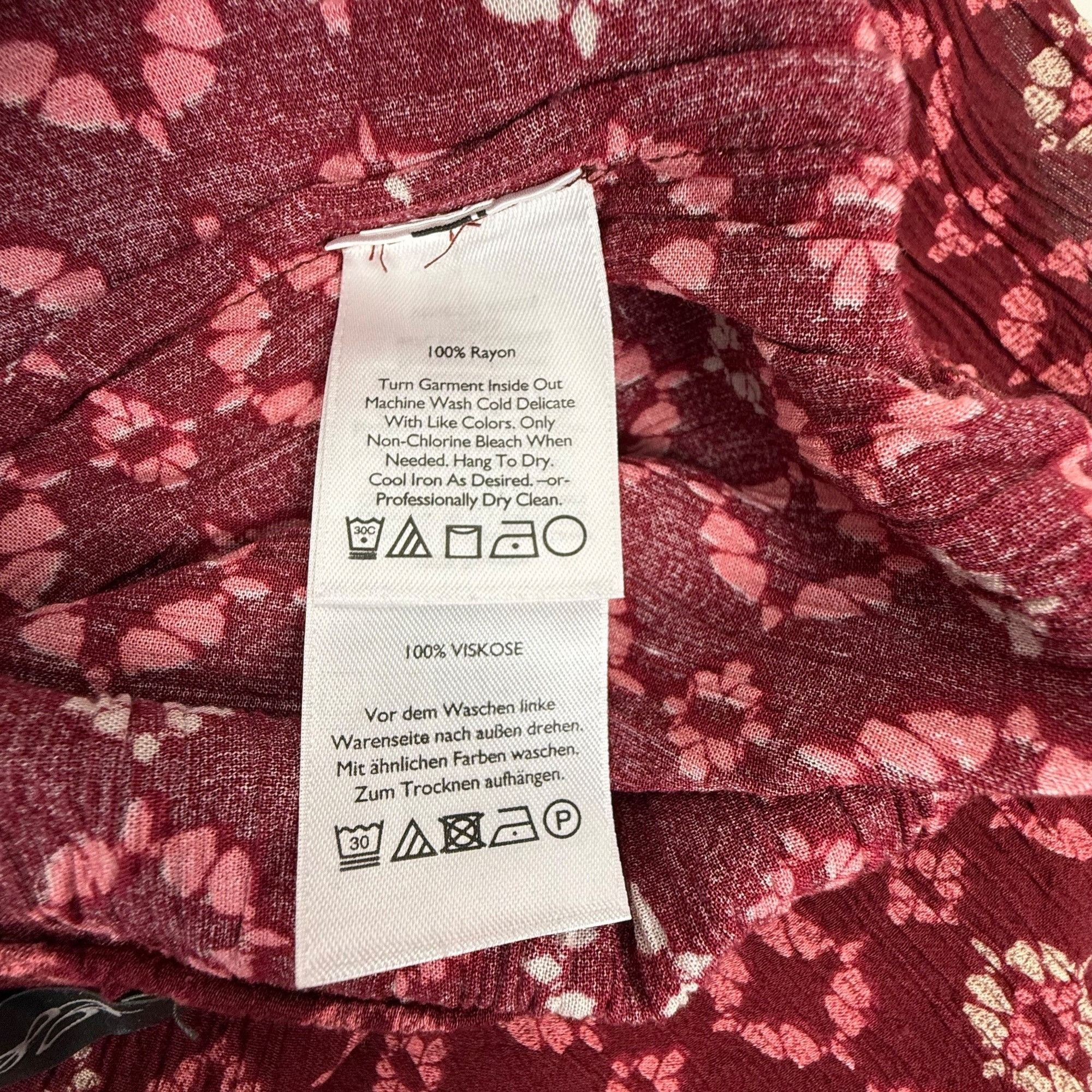 Eddie Bauer Eddie Bauer Women's Red Geometric Print Maxi Skirt Boho Hipp Size 31" - 5 Thumbnail