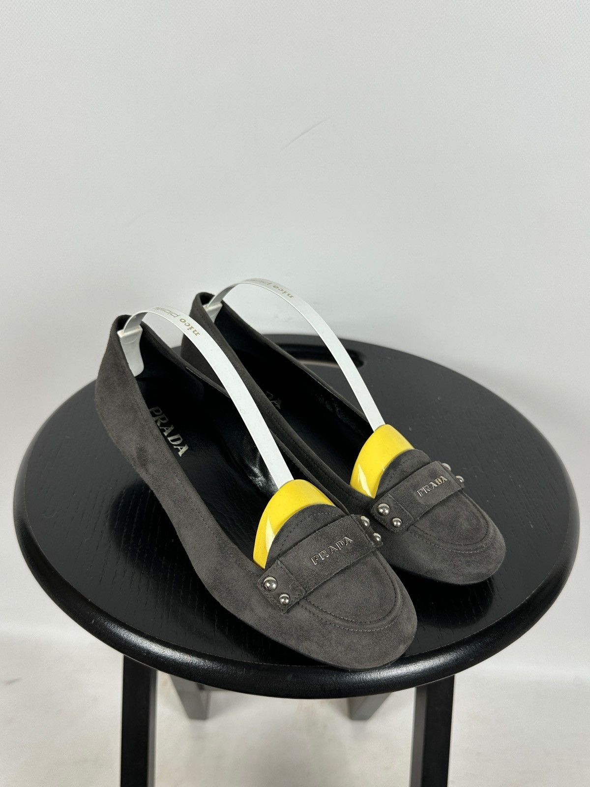 Prada Prada Gray Suede Loafers Moccasins Slip-On Shoes Size US 6.5 / IT 36.5 - 1 Thumbnail
