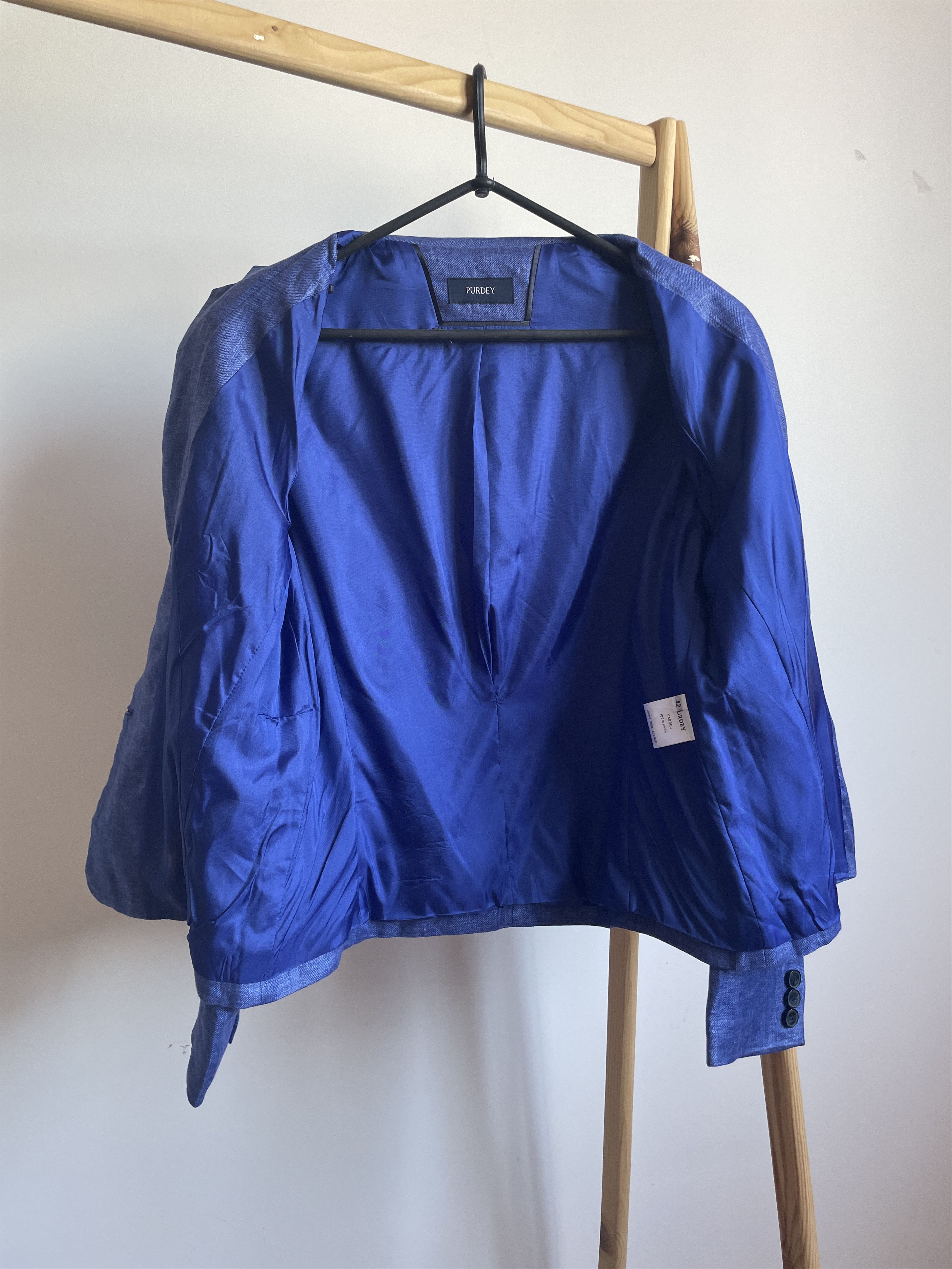 Purdey Purdey Womens Linen Blazer Size 42 Size M / US 6-8 / IT 42-44 - 3 Thumbnail