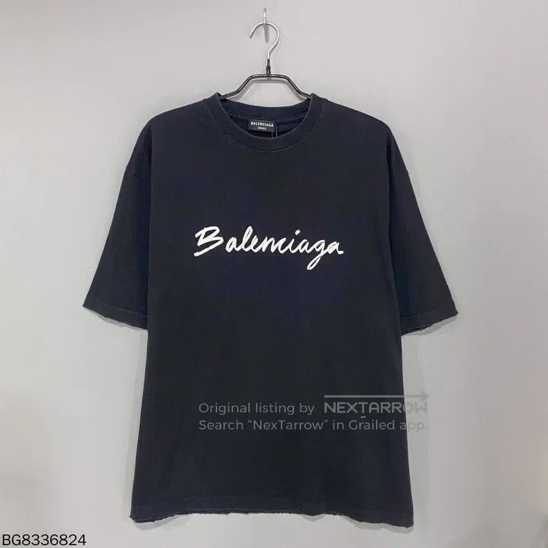 Balenciaga Balenciaga Cursive letter logo short-sleeve Size US M / EU 48-50 / 2 - 1 Thumbnail