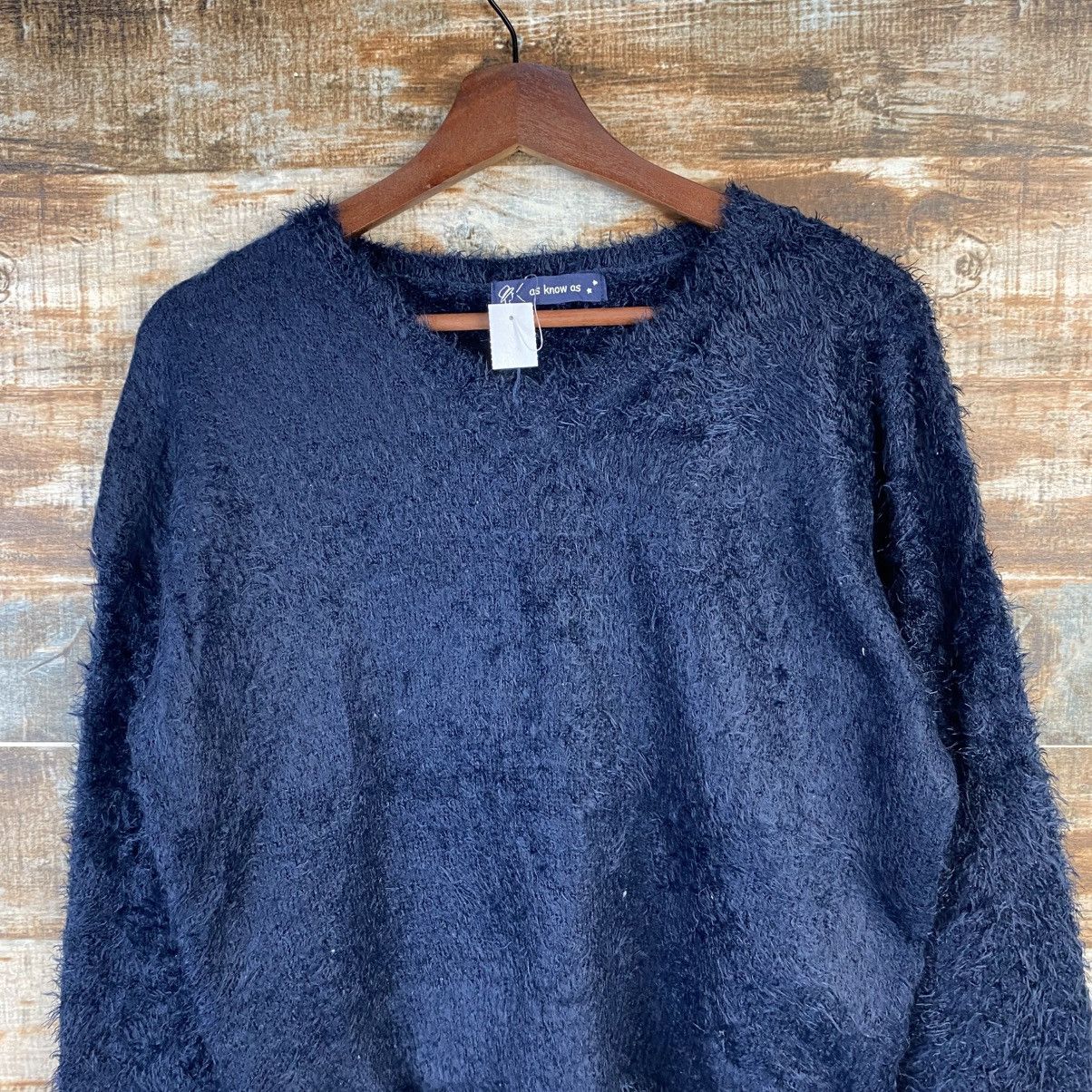 Vintage DL As Know As Dark Blue shaggy fur Mohair Knitwear #C1093 Size S / US 4 / IT 40 - 5 Thumbnail