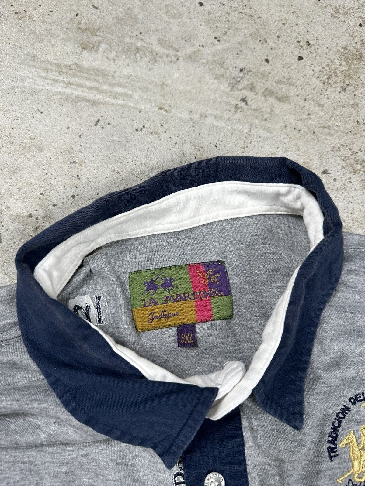 La Martina Vintage y2k La Martina Indian Cavalry Argentina Grey Polo Size US XL / EU 56 / 4 - 6 Thumbnail