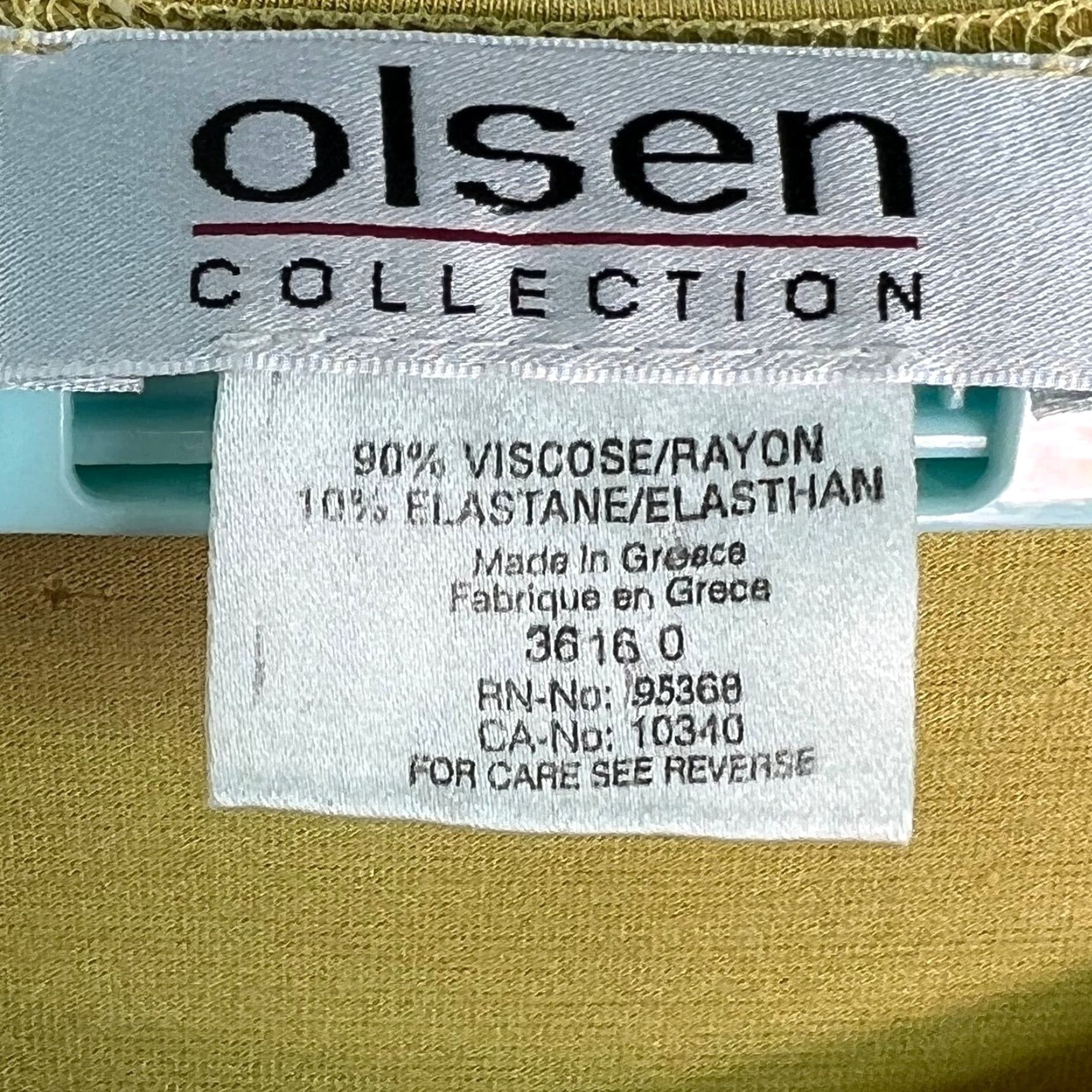 Vintage Olsen Womens Blouse Shirt Yellow Round Neck Short Sleeves M Size M / US 6-8 / IT 42-44 - 4 Thumbnail