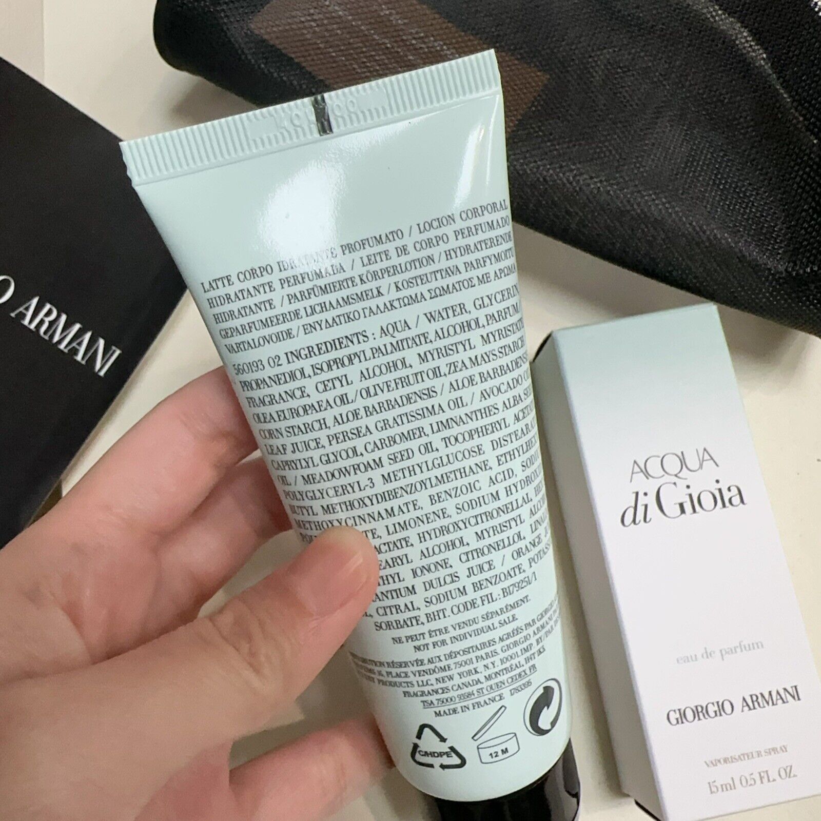 Giorgio Armani NEW Giorgio Armani Acqua Di Gioia Set Spray Lotion Clutch Size ONE SIZE - 3 Thumbnail