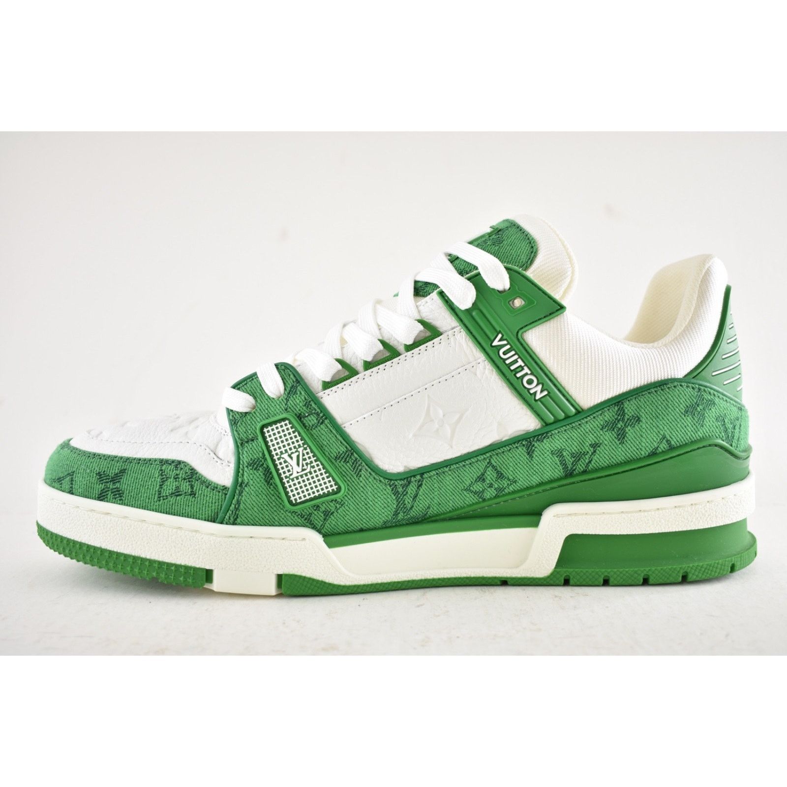 Louis Vuitton Louis Vuitton Green Denim White Empreinte Low Top Trainer Size US 10 / EU 43 - 12 Thumbnail