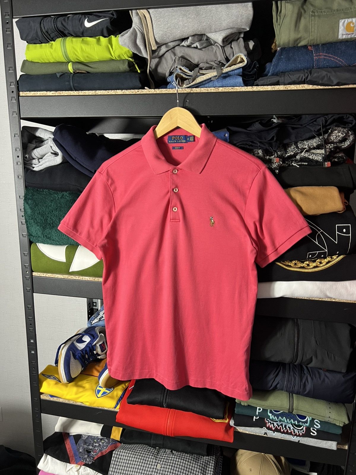 Polo Ralph Lauren 💗 Polo Ralph Lauren Slim Fit Polo Shirt Pink Size M Size US M / EU 48-50 / 2 - 1 Thumbnail