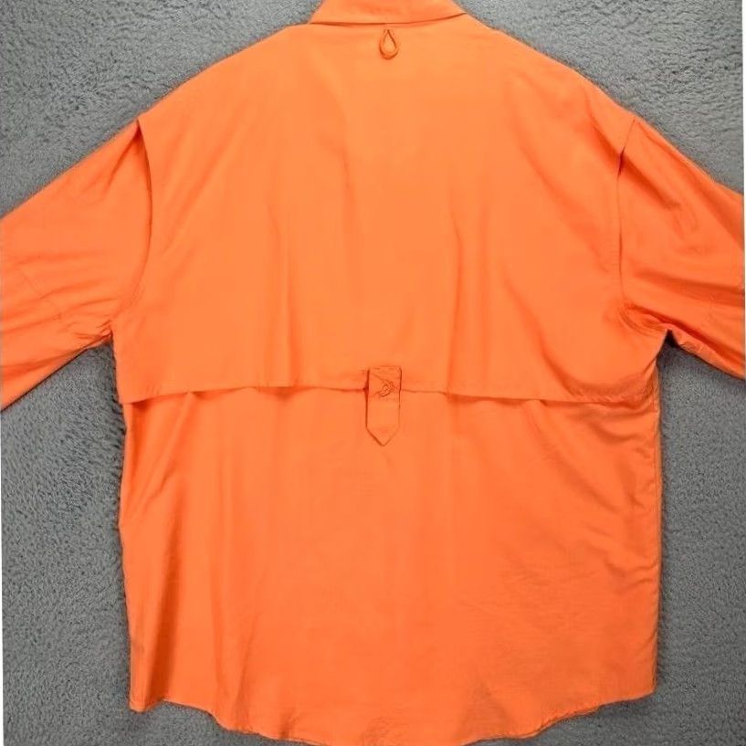 Vintage Reel Legends Shirt Mens Large Orange Button Up Fishing Vented Pocket Logo EUC Size US L / EU 52-54 / 3 - 2 Thumbnail