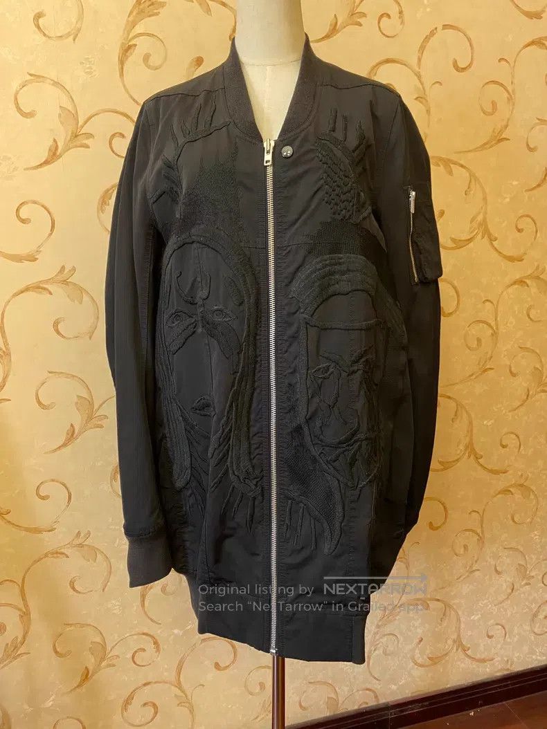 Rick Owens Rick Owens 15ss Rare Ghost Face Flight Jacket Size US M / EU 48-50 / 2 - 1 Thumbnail