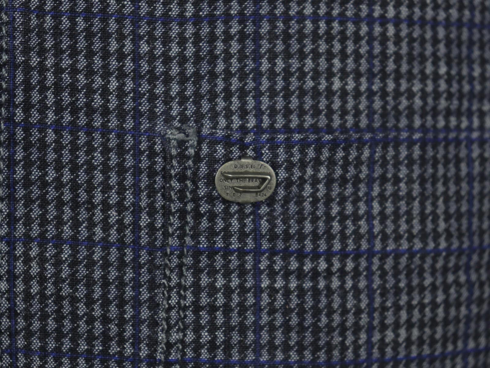 Diesel Diesel Co. Multi Houndstooth Cotton Collared Shirt Size L Size US L / EU 52-54 / 3 - 5 Thumbnail