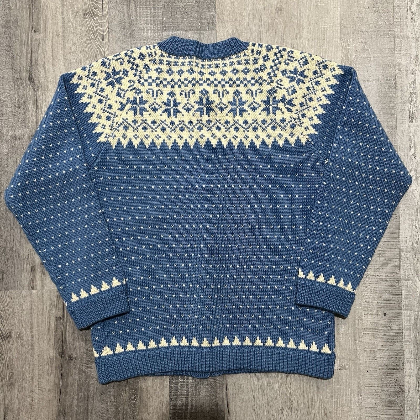 Other VTG 60s Halstead 100% Wool Blue Ski Sweater Nordic Fair Isle Size US S / EU 44-46 / 1 - 2 Thumbnail